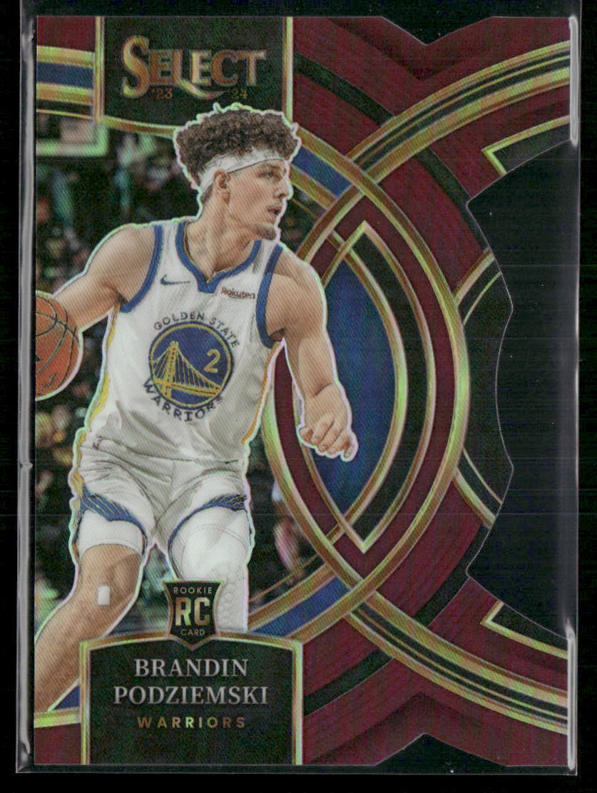2023-24 Panini Select #104 Brandin Podziemski Maroon Prizms #/175