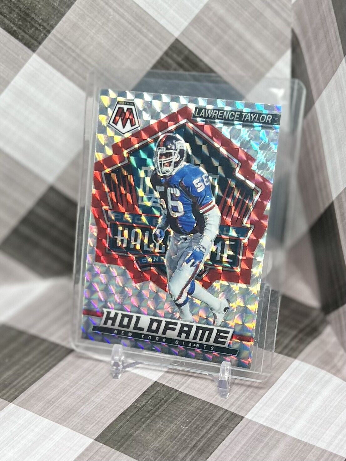 Lawrence Taylor 2022 Panini Mosaic HOLOFAME Silver Mosaic #HF-8 - NY Giants UNC