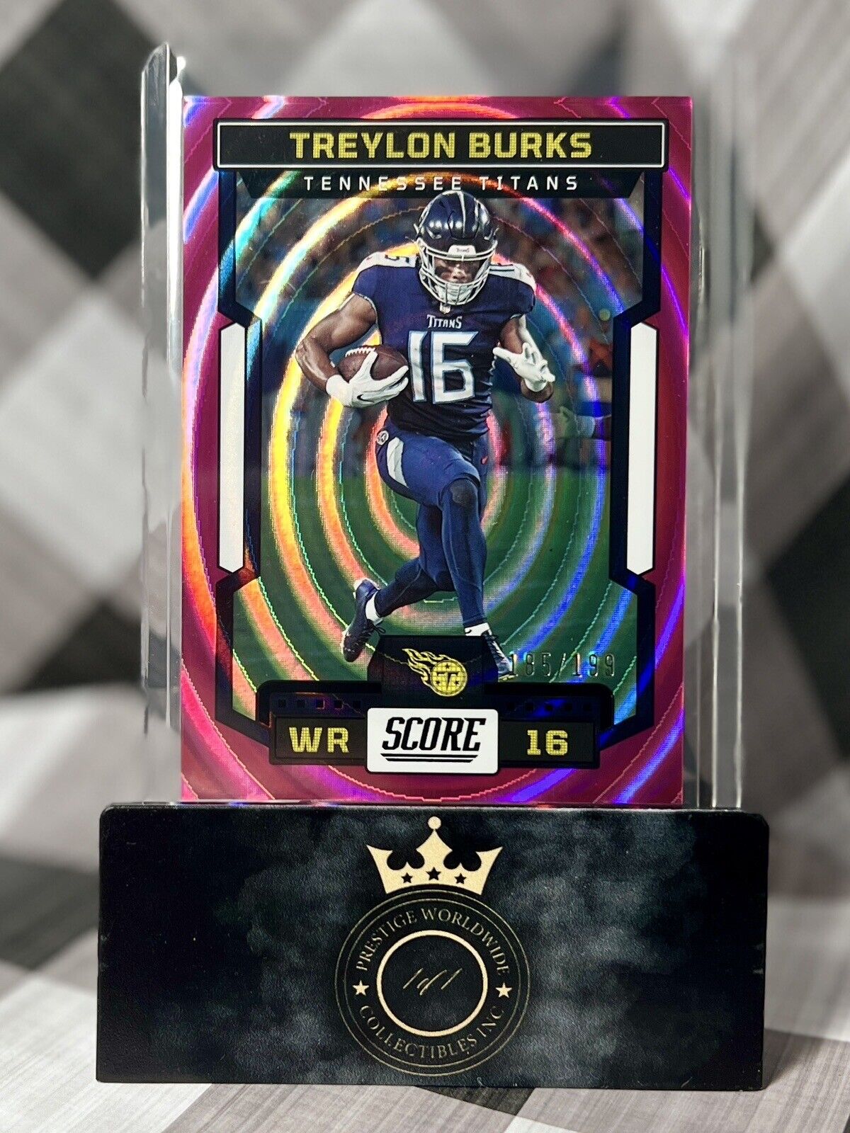 Treylon Burks 2023 Panini Score Pink Ellipse /199 #30 Tennessee Titans