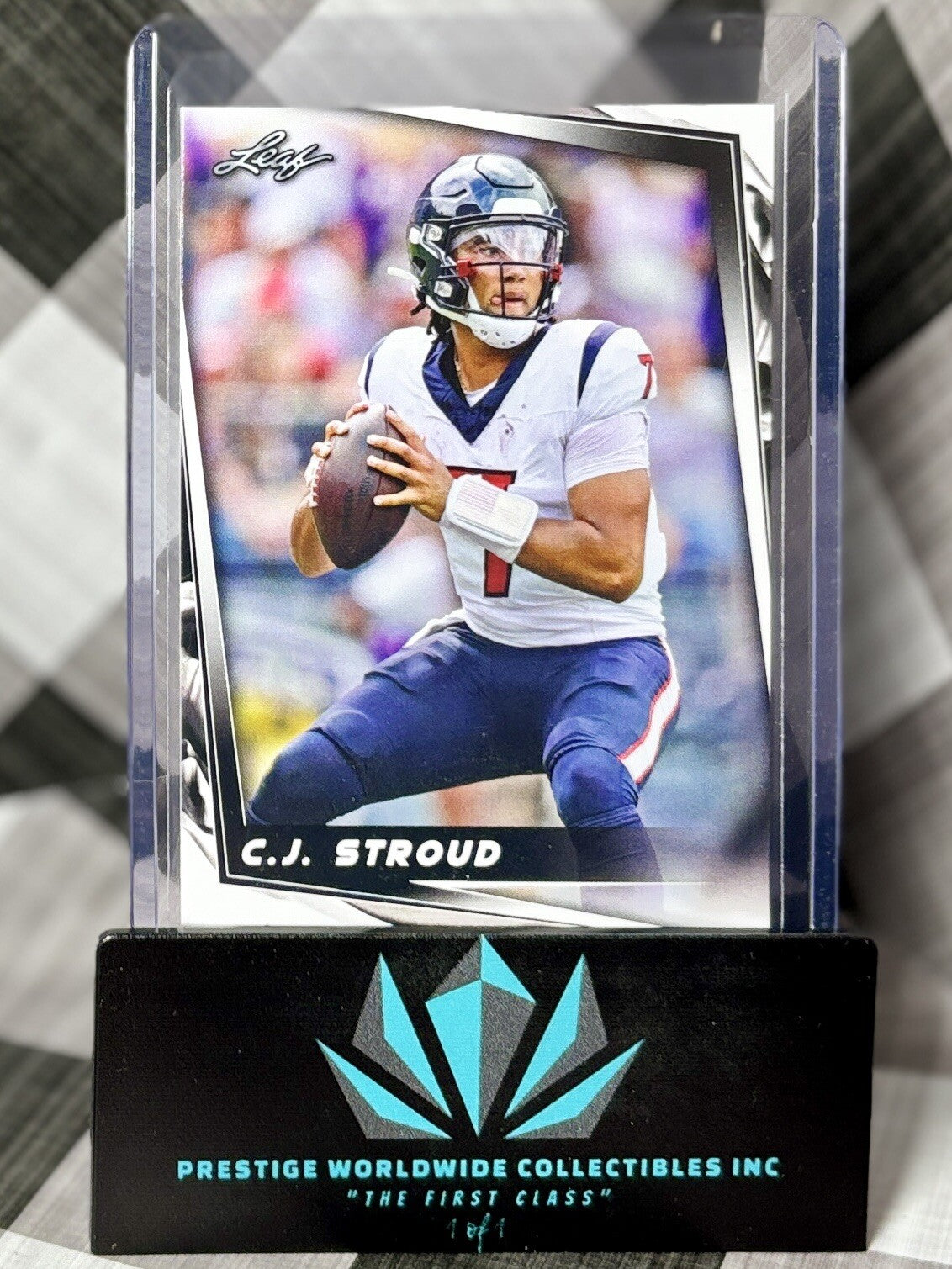 CJ Stroud 2024 Leaf Football Base Rookie #12 Houston Texans RC &amp;amp; Ohio State