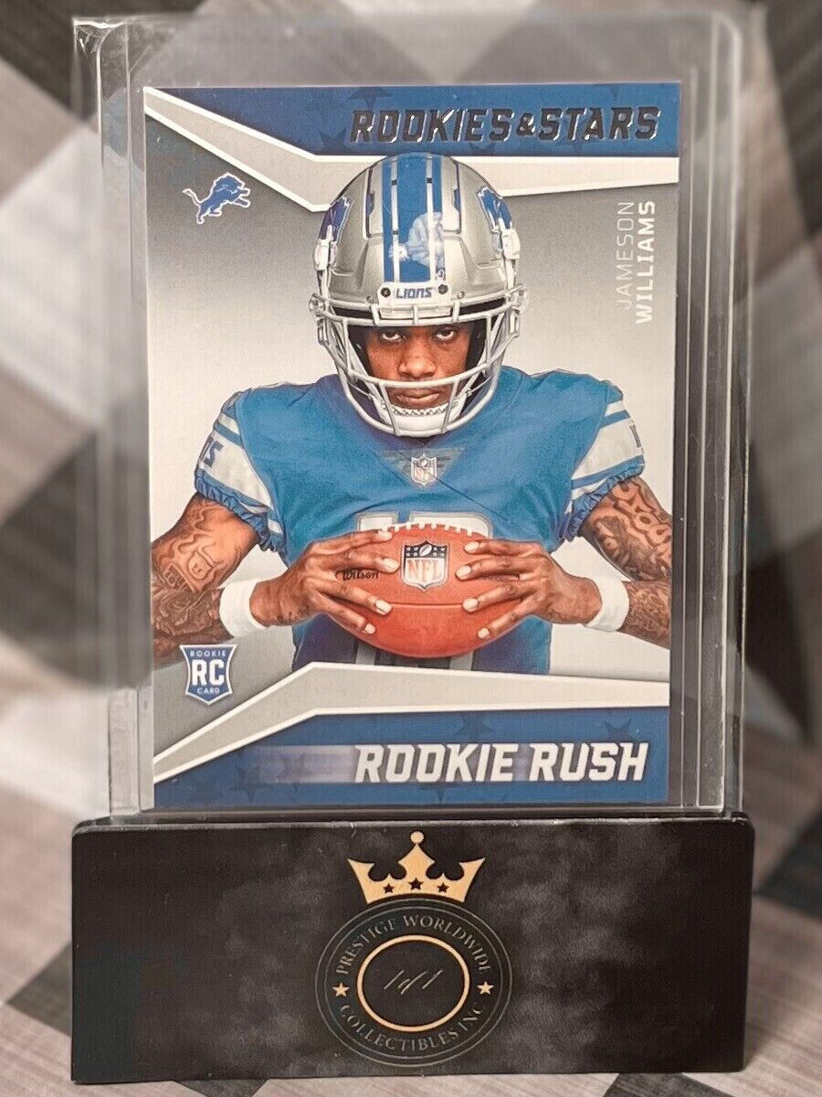 Jameson Williams 2022 Panini Rookies &amp;amp; Stars Rookie Rush #RR-9 Detroit Lions RC