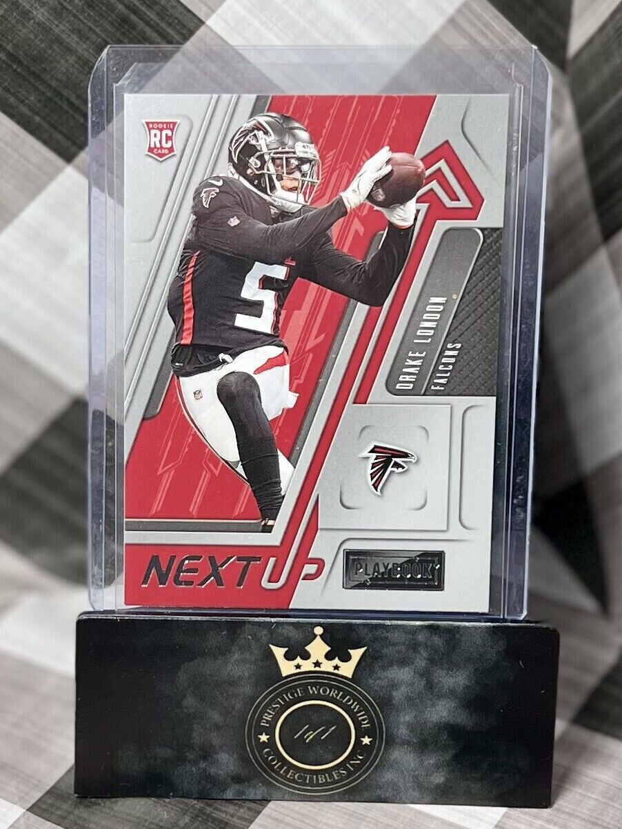 Drake London 2022 Panini Playbook Next Up Rookie Insert #NU-7 Atlanta Falcons RC