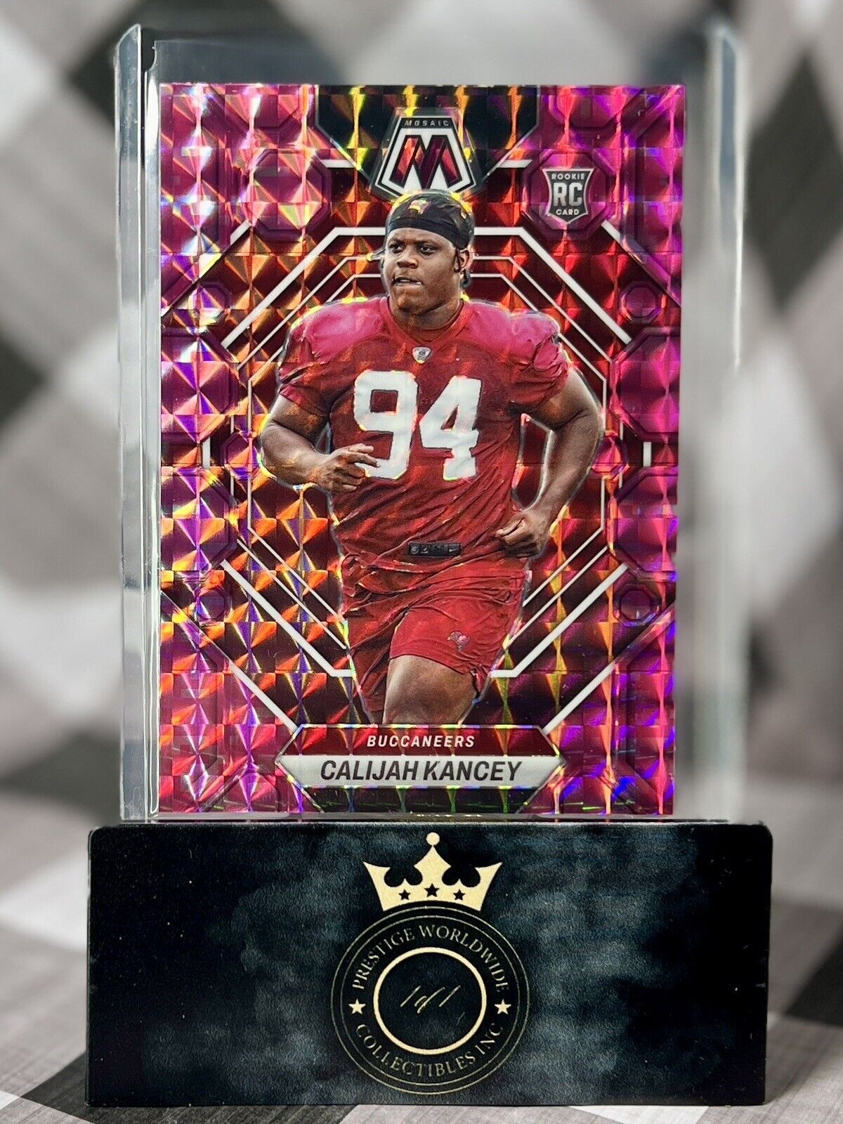 Calijah Kancey 2023 Mosaic Pink Camo Prizm Rookie #293 Tampa Bay Buccaneers RC
