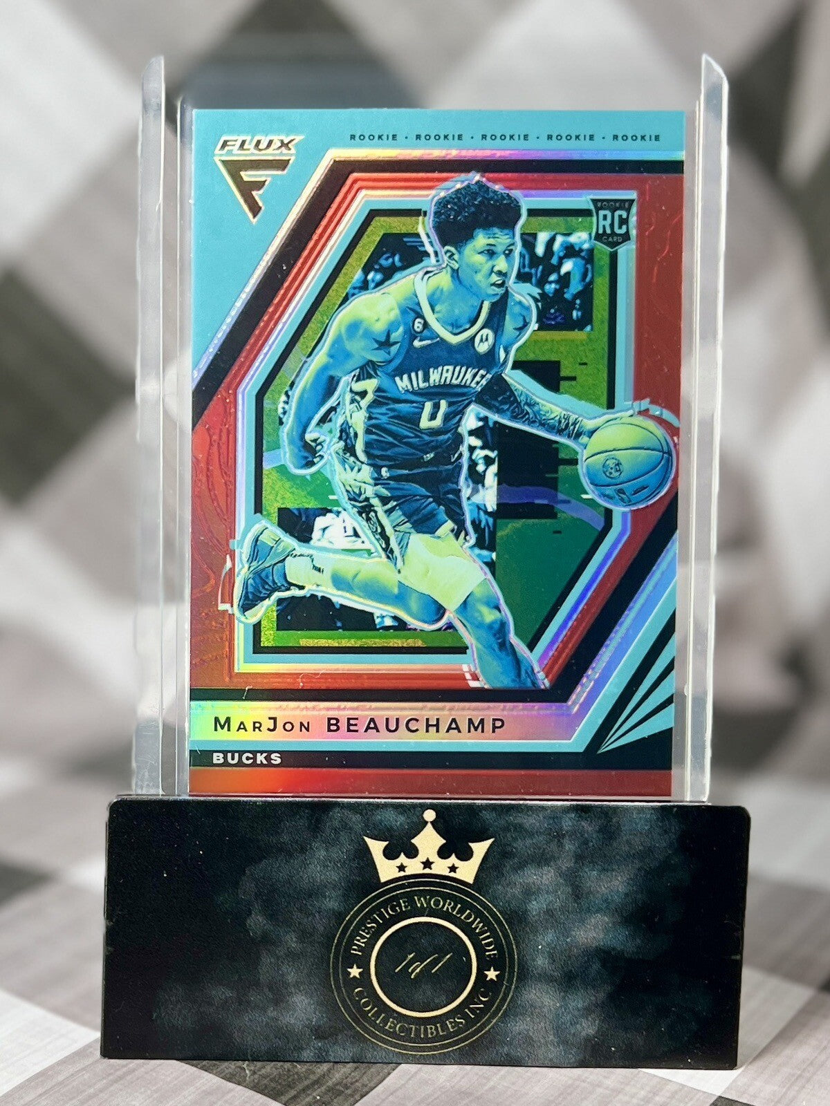 MarJon Beauchamp 2022-23 Panini Flux Red Prizm Rookie #232 MIL Bucks RC