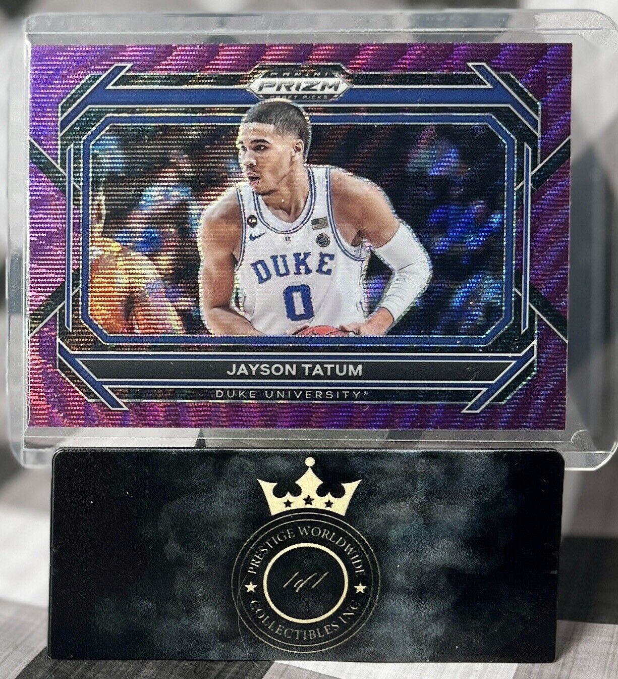Jayson Tatum 2022 Panini Prizm Draft Picks Purple Wave Variation #51 Duke &amp;amp; BOS
