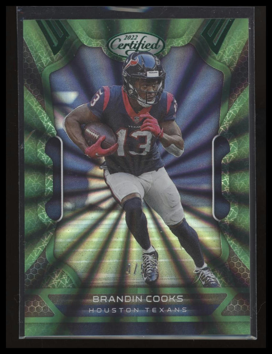 2022 Panini Certified #40 Brandin Cooks Mirror Green #/5