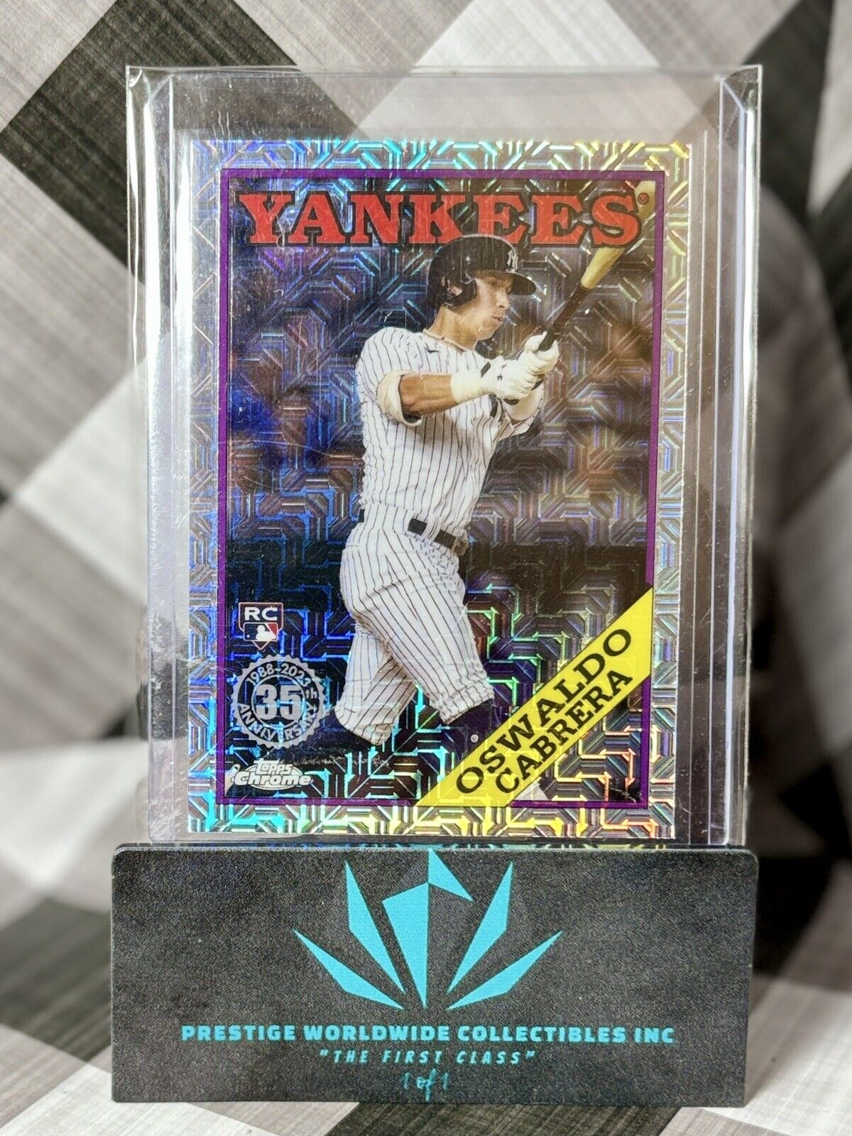 Oswaldo Cabrera 2023 Topps Series 1 Silver Mojo 35th Anniversary #T88C-61 NYY RC