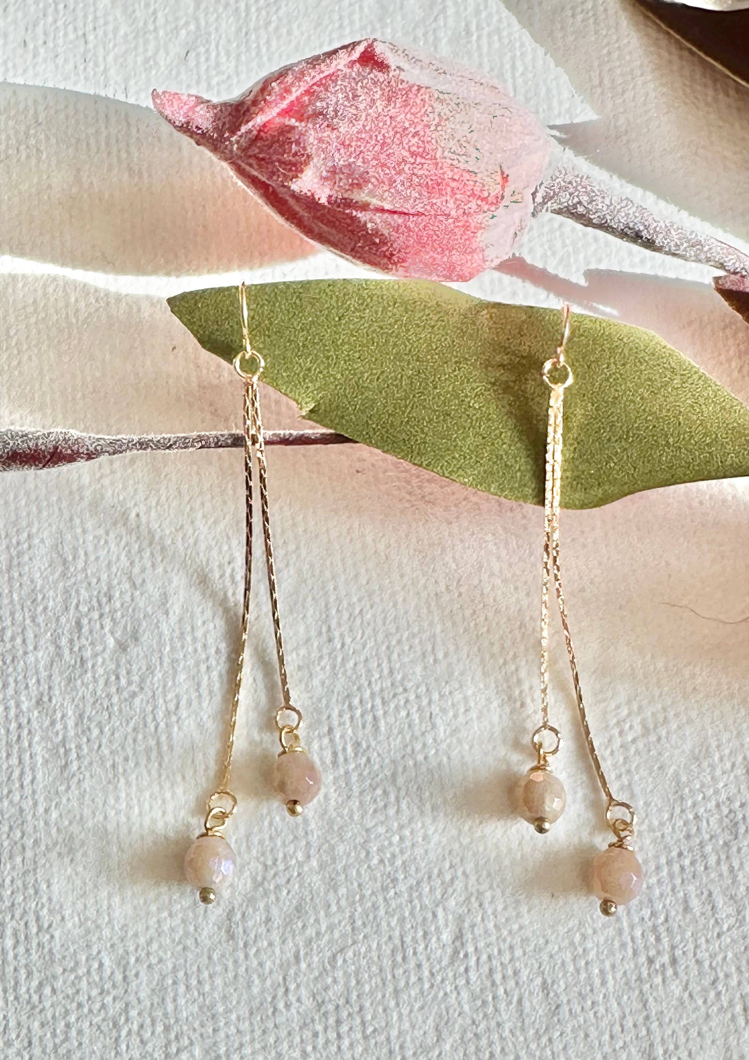 Tassel Gemstone Dangle Earrings