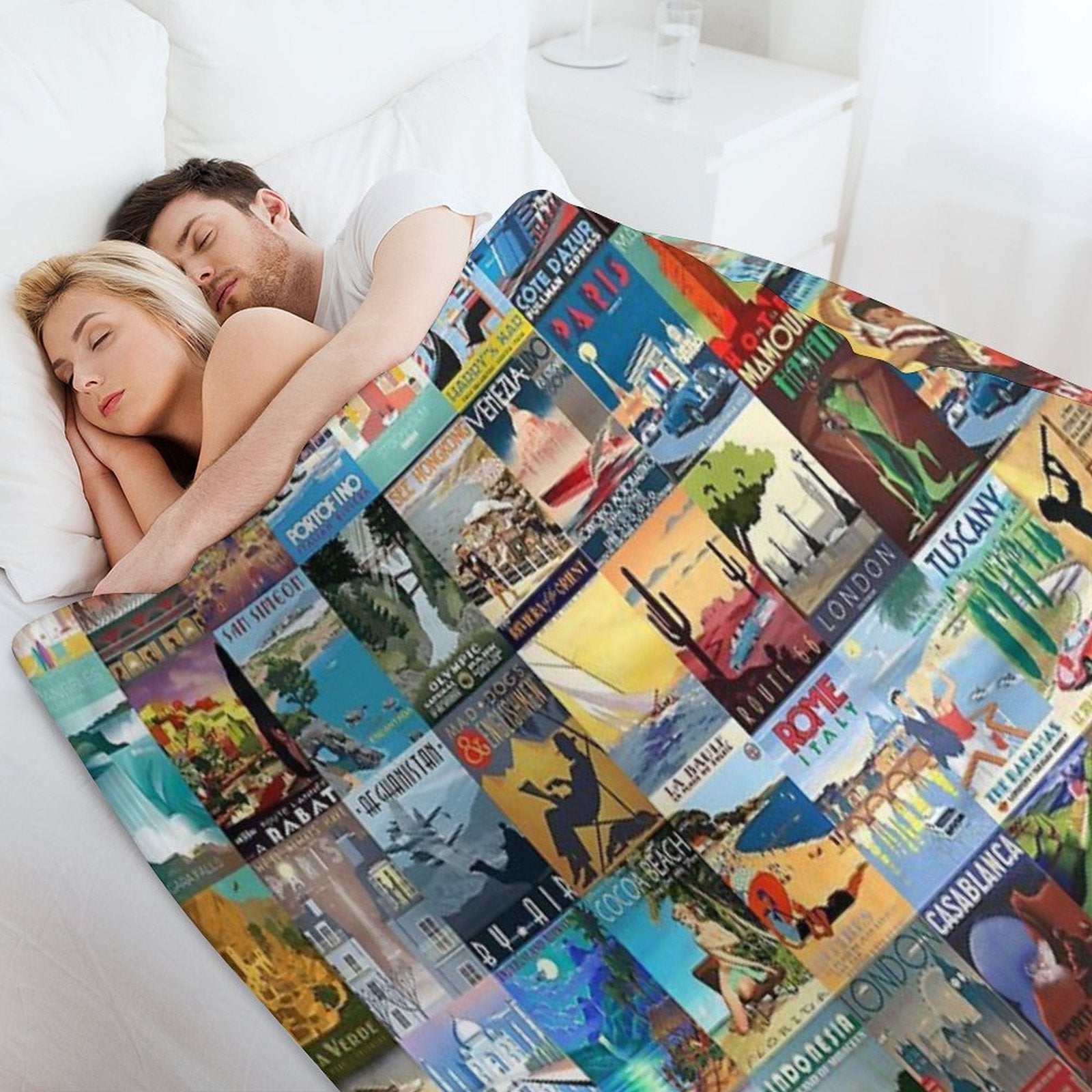 Art Deco Travel Throw Blanket