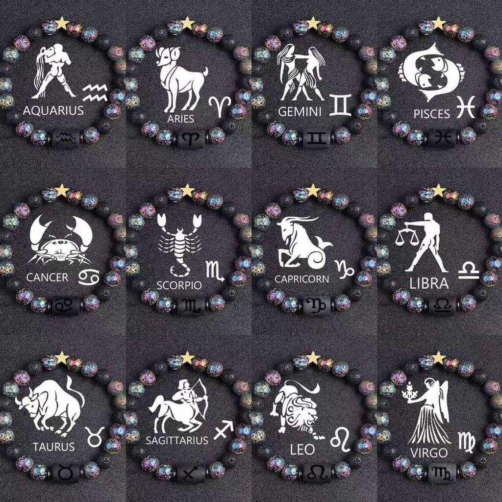 European and American Zodiac Twelve Constellation Bracelet - Beaded Design