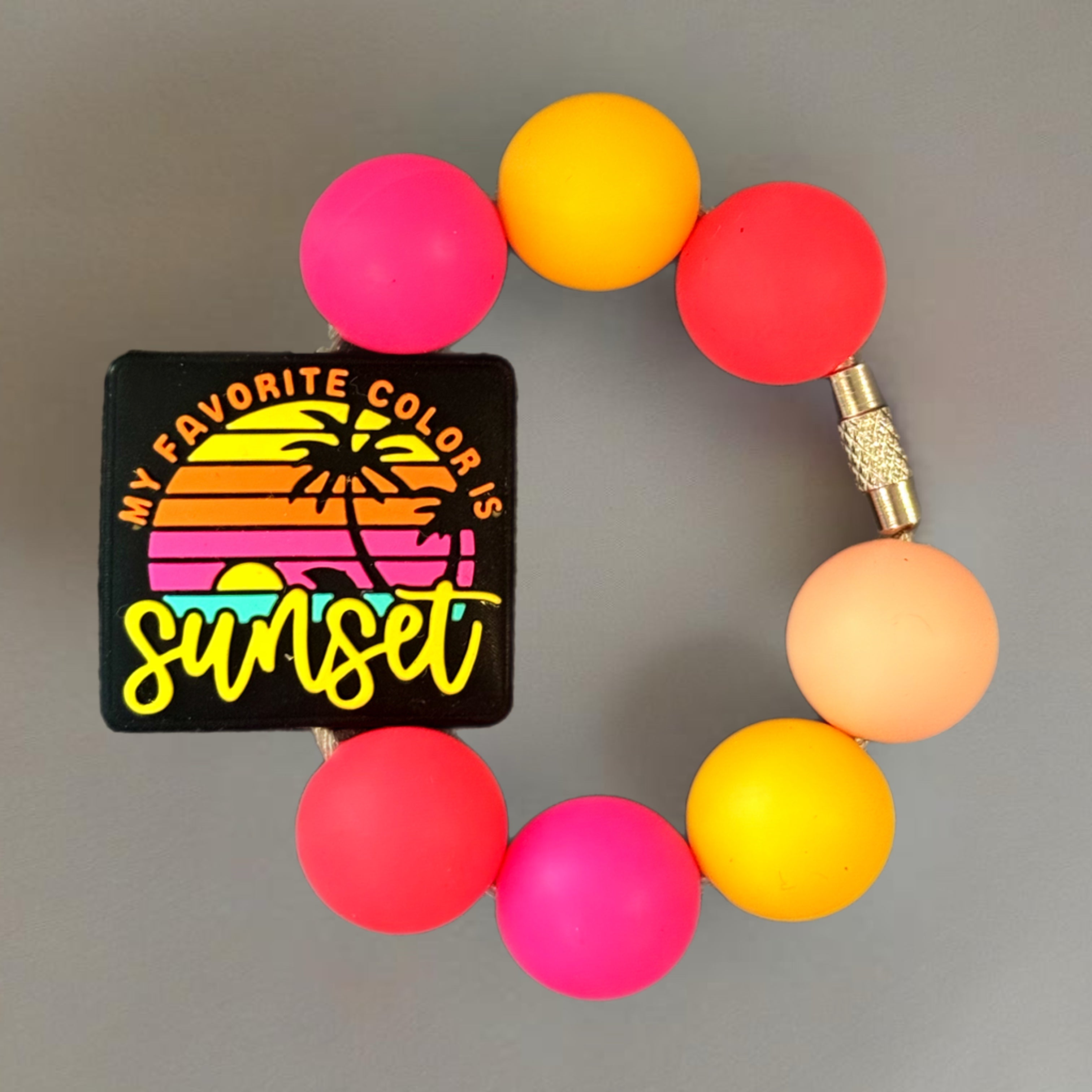 Sunset is my Favorite Color Handle Bracelet - Tumbler Handle Charm