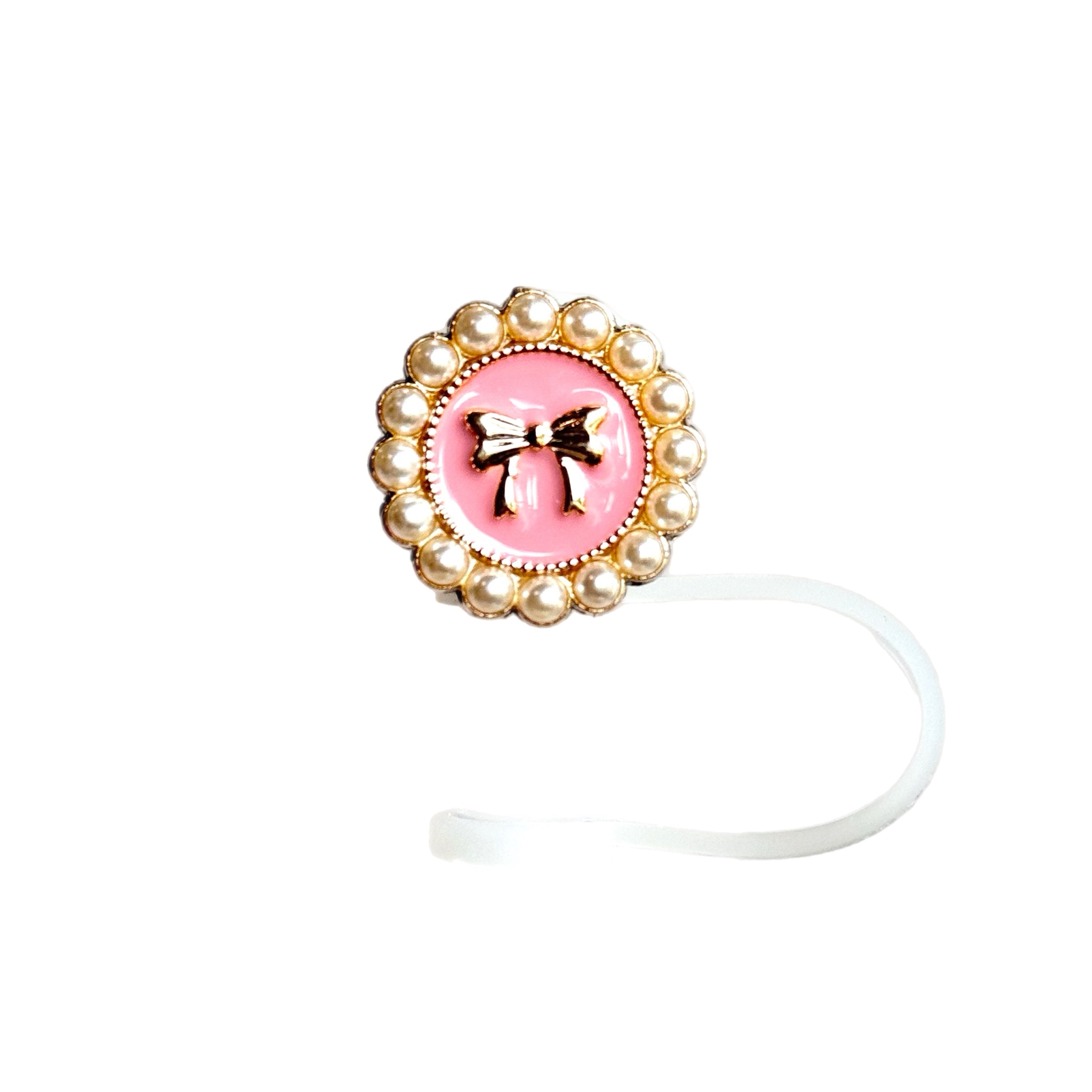 PEARLS &amp;amp; BOW STRAW TOPPER