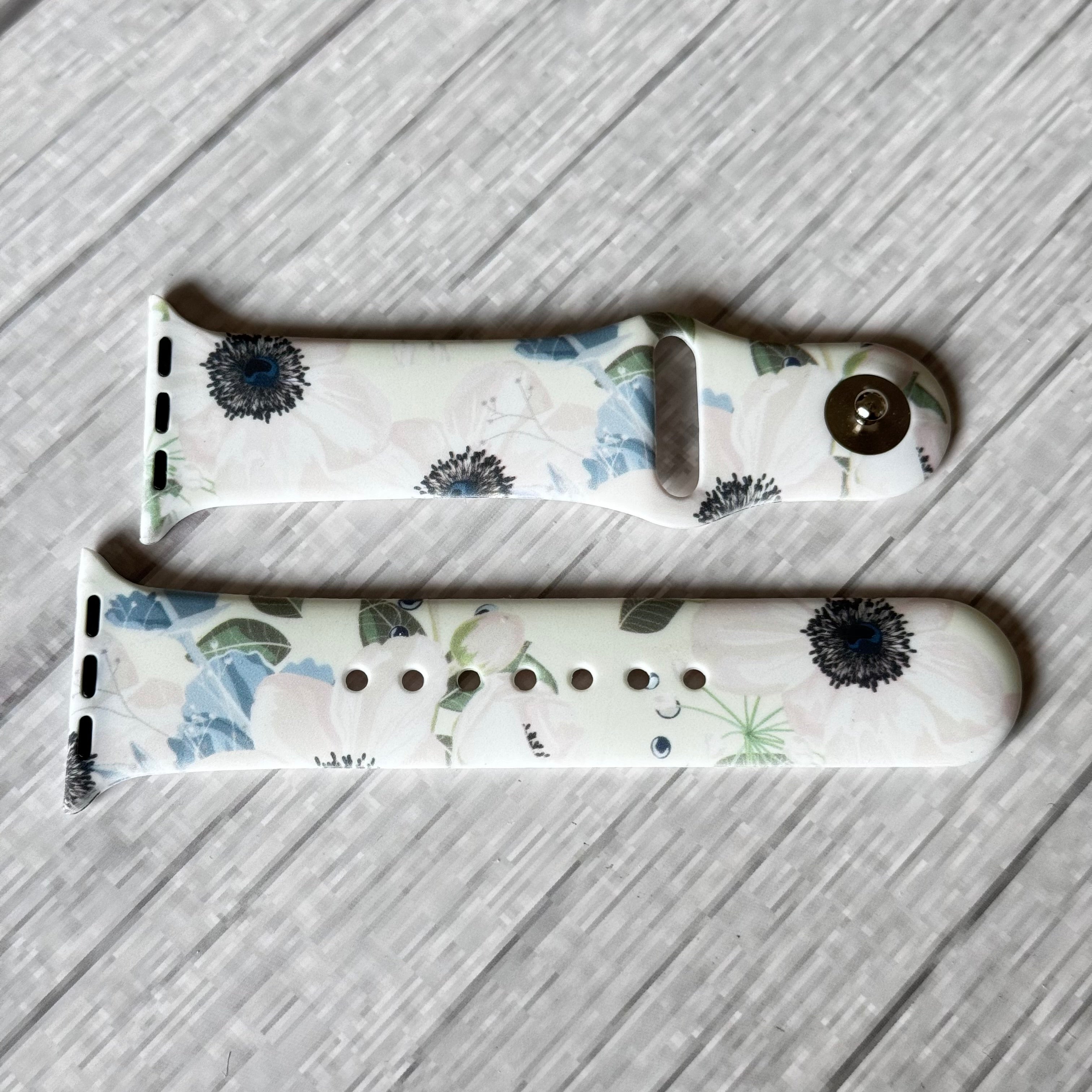 Apple Watch Band - CREAM POPPIES