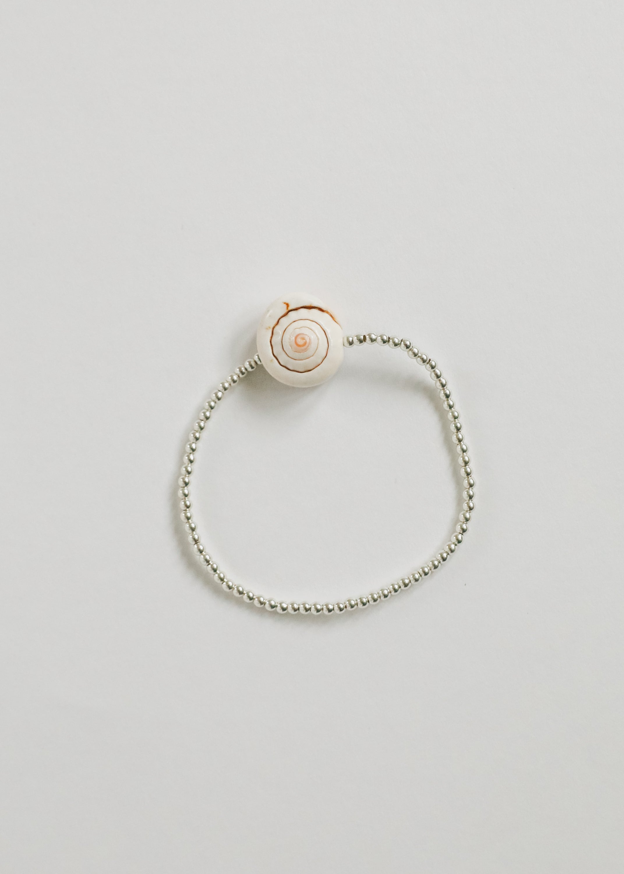 Sterling Silver + Sea Shell || Beaded Anklet or Bracelet