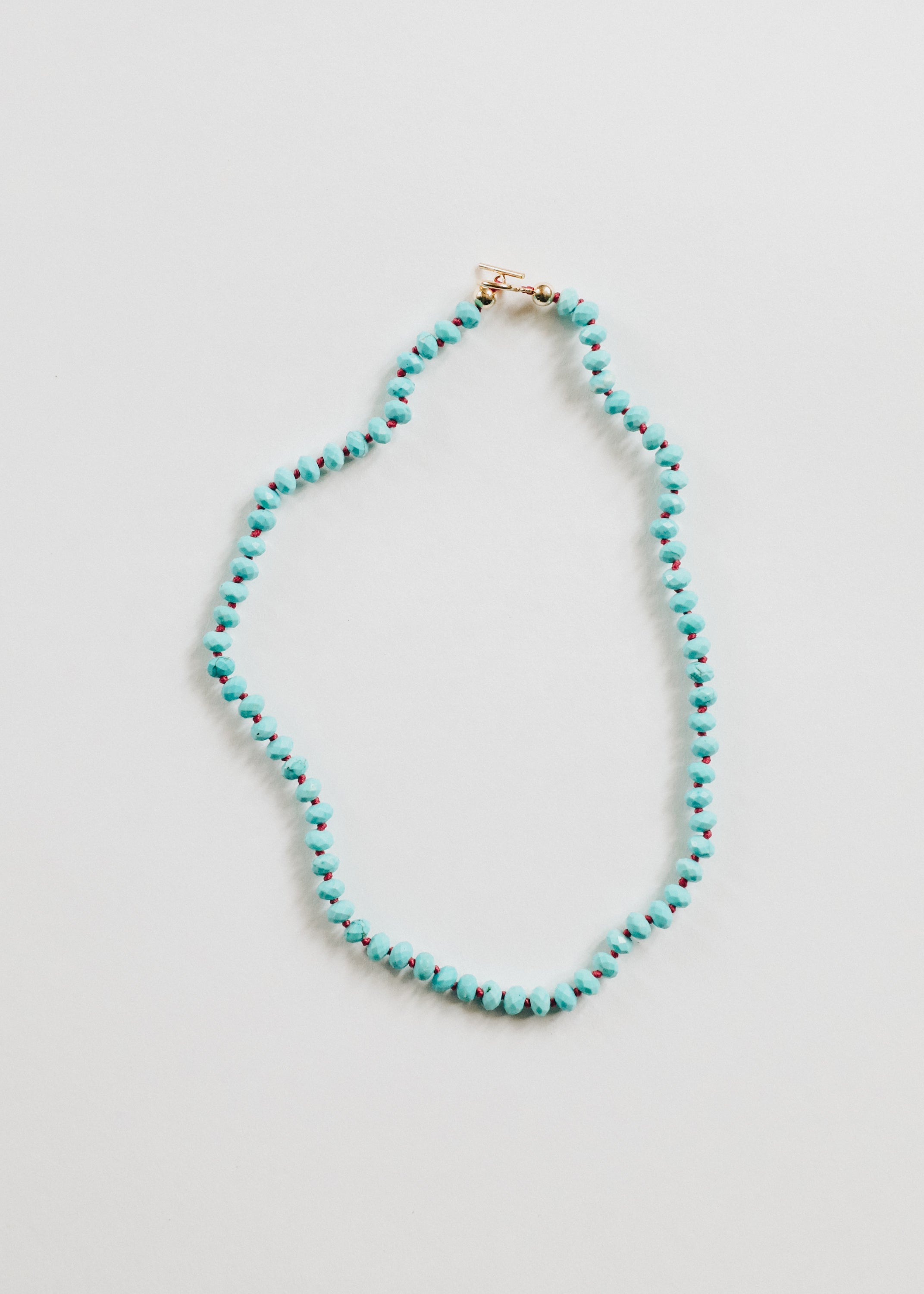 Turquoise + 14k Gold Filled Toggle || Gemstone Necklace