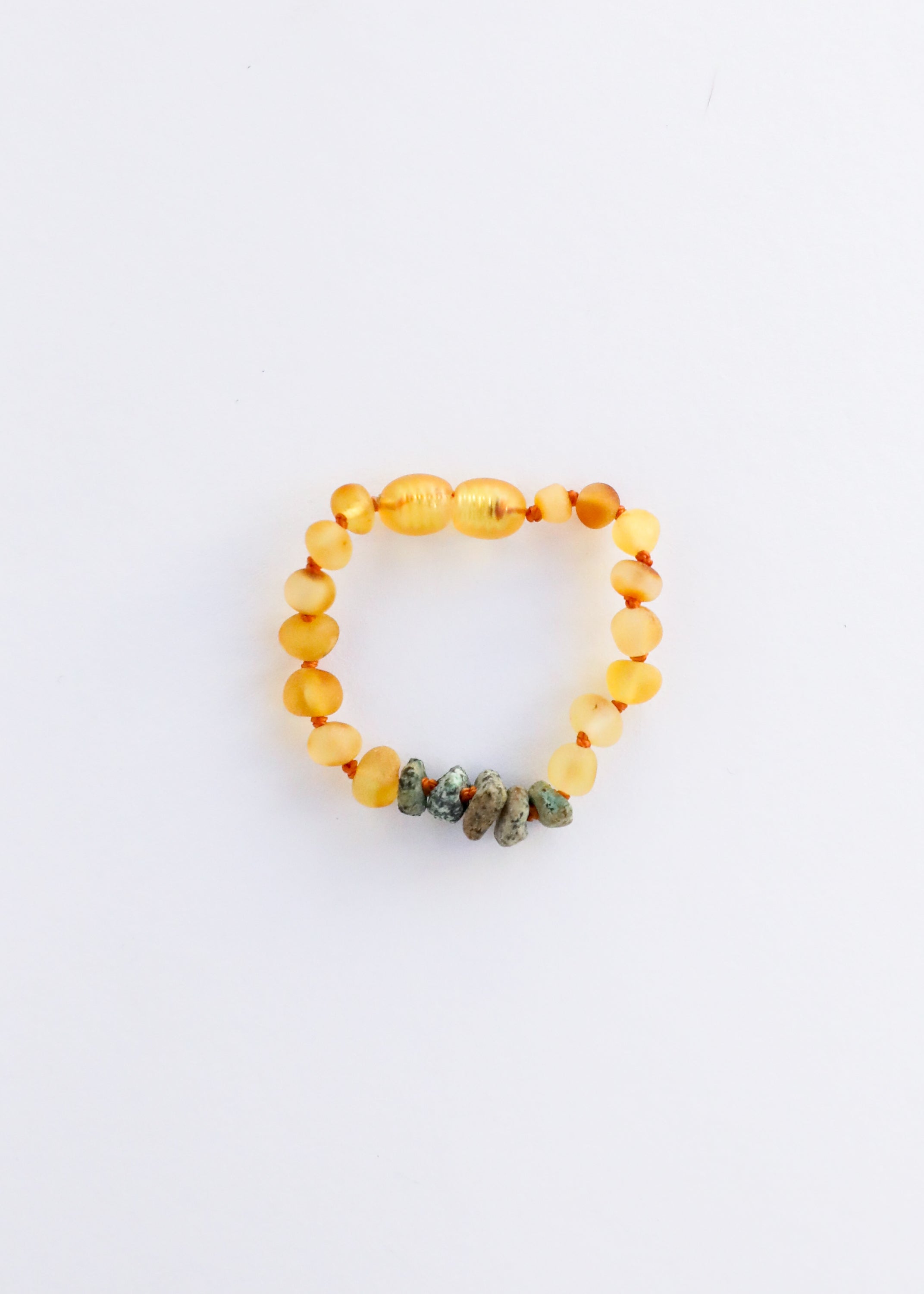 Raw Honey Baltic Amber + Raw Turquoise Jasper || Anklet or Bracelet