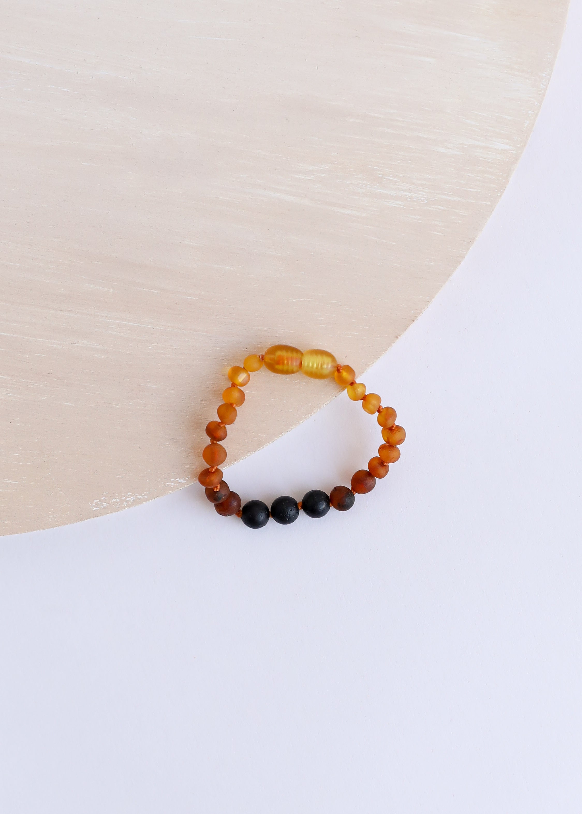 Raw Ombre Baltic Amber + Lava || Anklet or Bracelet
