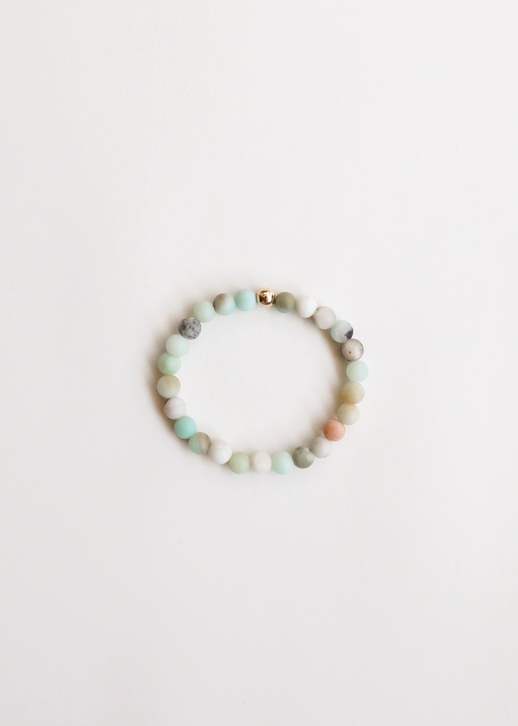 Raw Amazonite + 14k Gold Filled || Beaded Bracelet