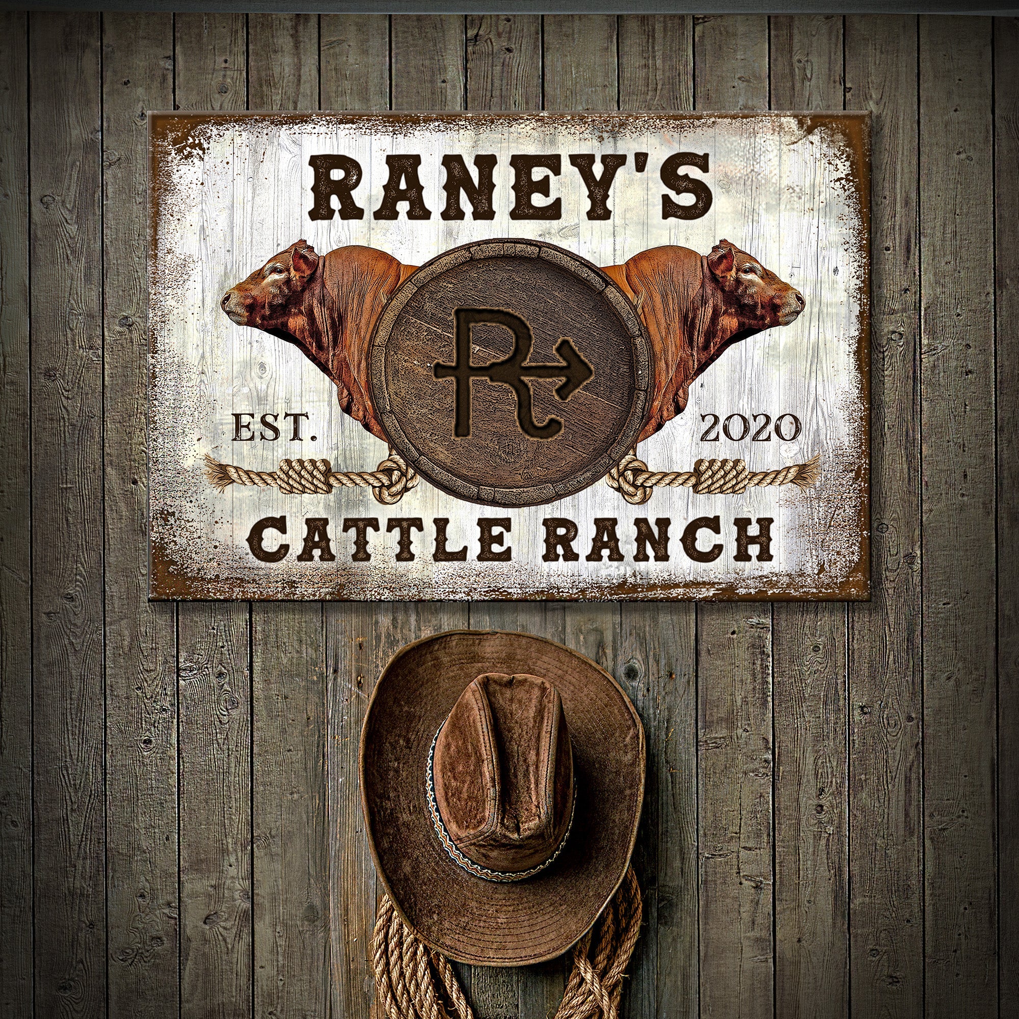 CATTLE BRAND - LIMOUSIN SIGN