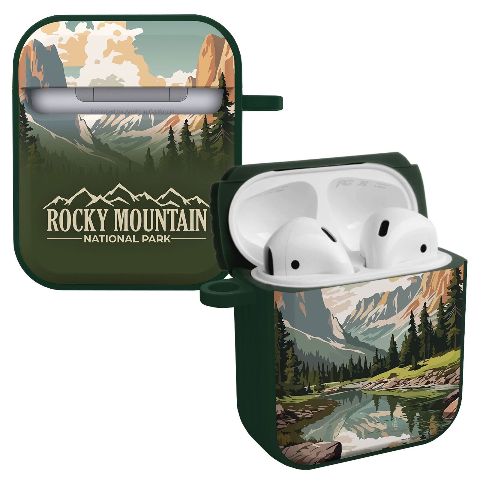 National Parks Rocky Mountain HDX Apple Airpods Gen 1 &amp;amp; 2 Case Cover