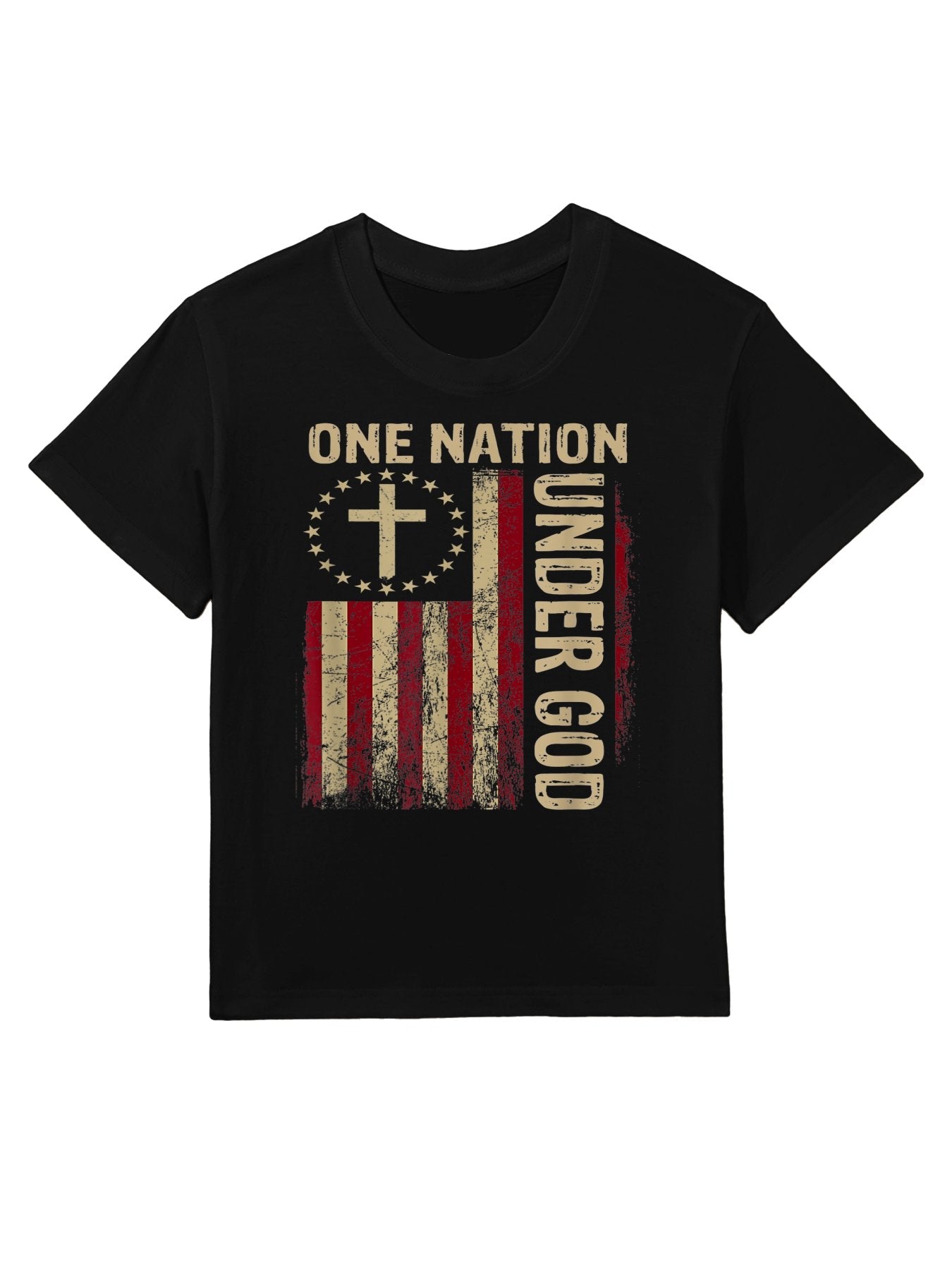 One Nation Under God 4th Of July Patriotic Christian Kids T-Shirt