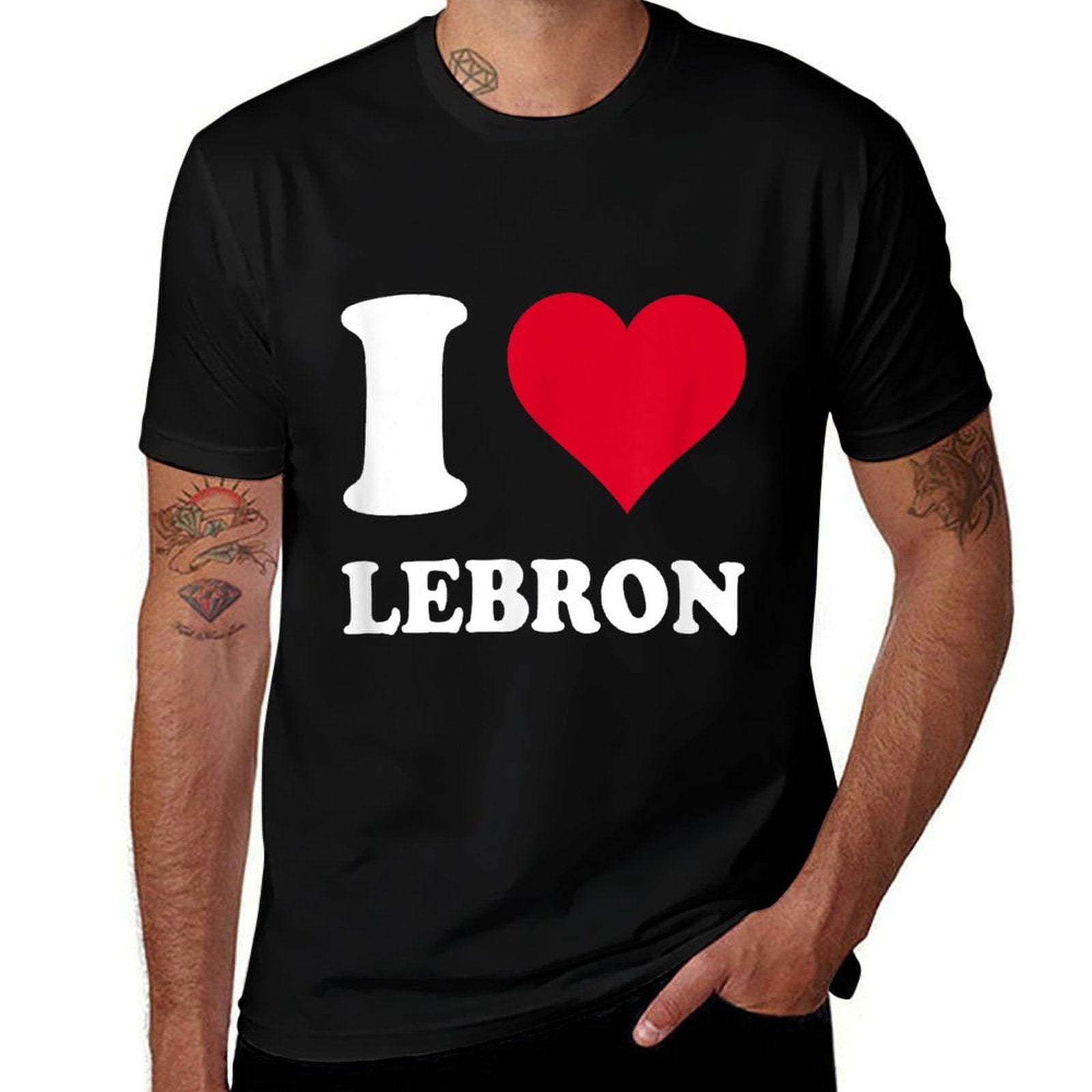 Red Heart I Love Lebron  Odor-resistant T-Shirt