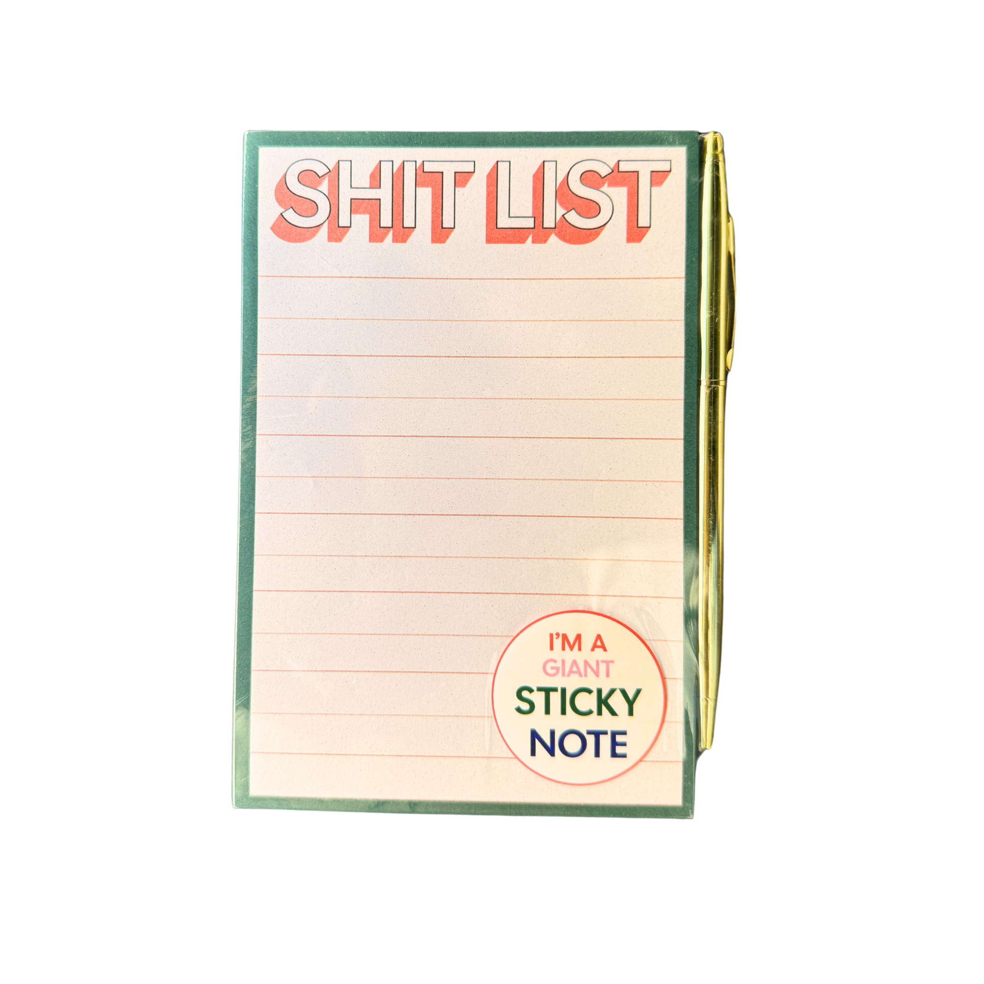 Sh*t List Notepad Sticky Notes (4&amp;quot; x 6&amp;quot;)