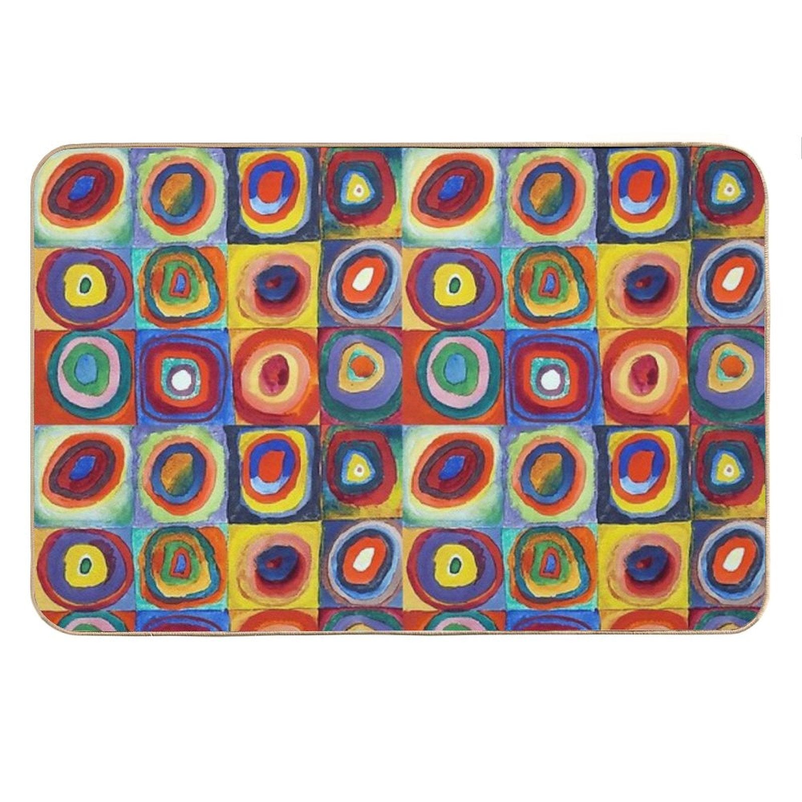Wassily Kandinsky - Color Study, Squares with Concentric Circles - Bauhaus Art Bath Mat