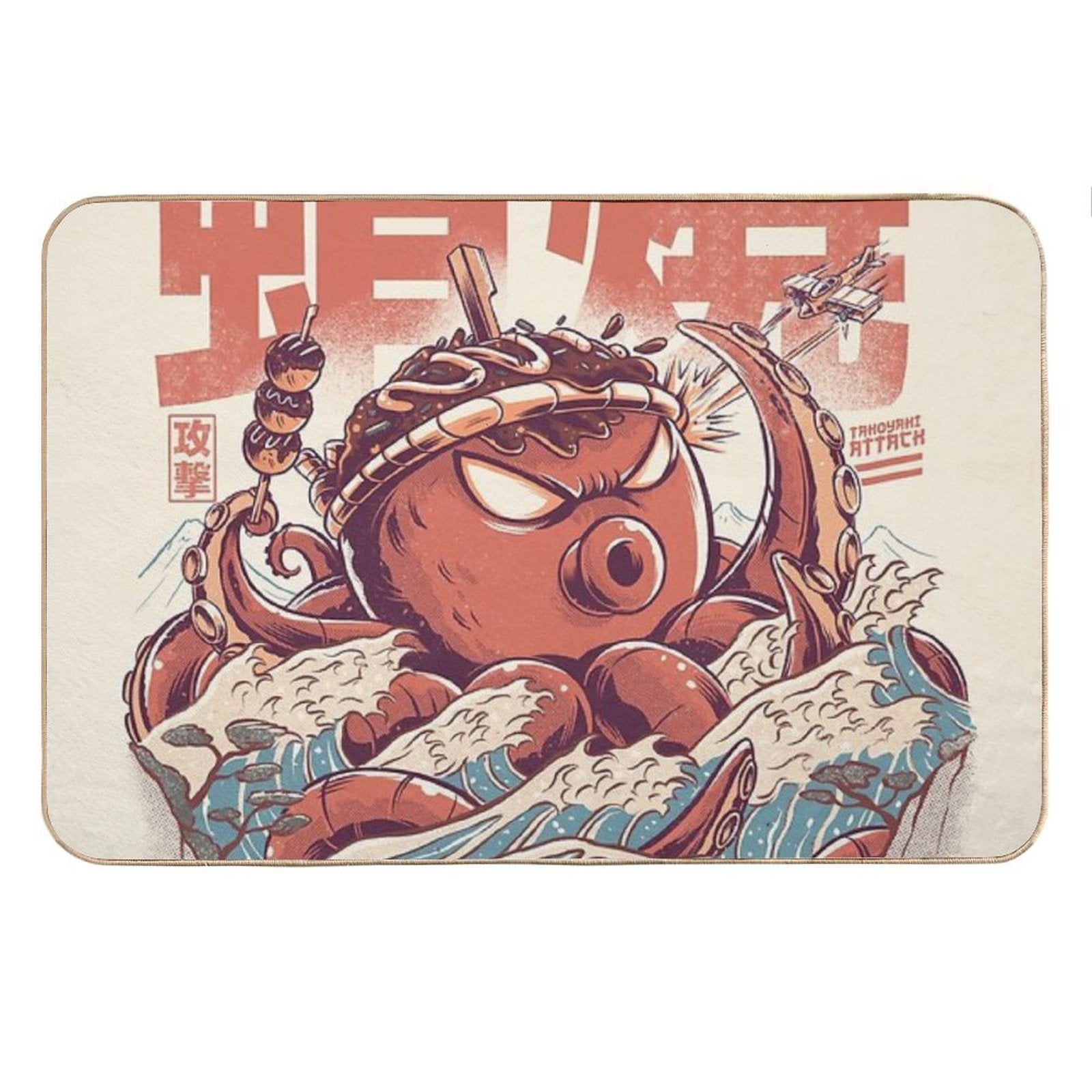 Takoyaki Attack Bath Mat
