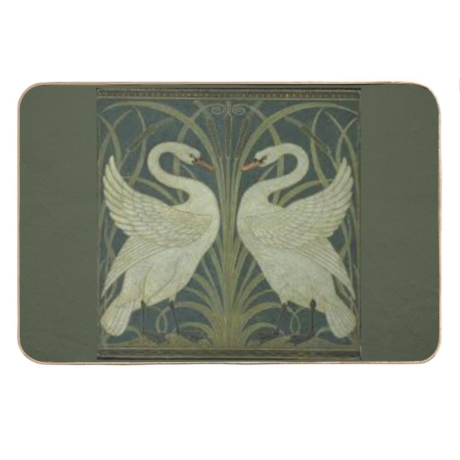 Art Deco Swans Bath Mat