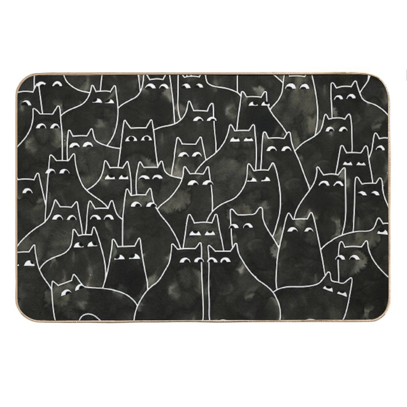 Suspicious Cats Bath Mat
