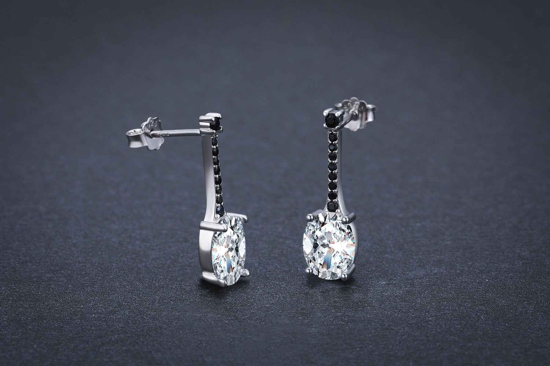 All-match Oval Zircon Earrings for Fashion Lovers - Copper-plated Style