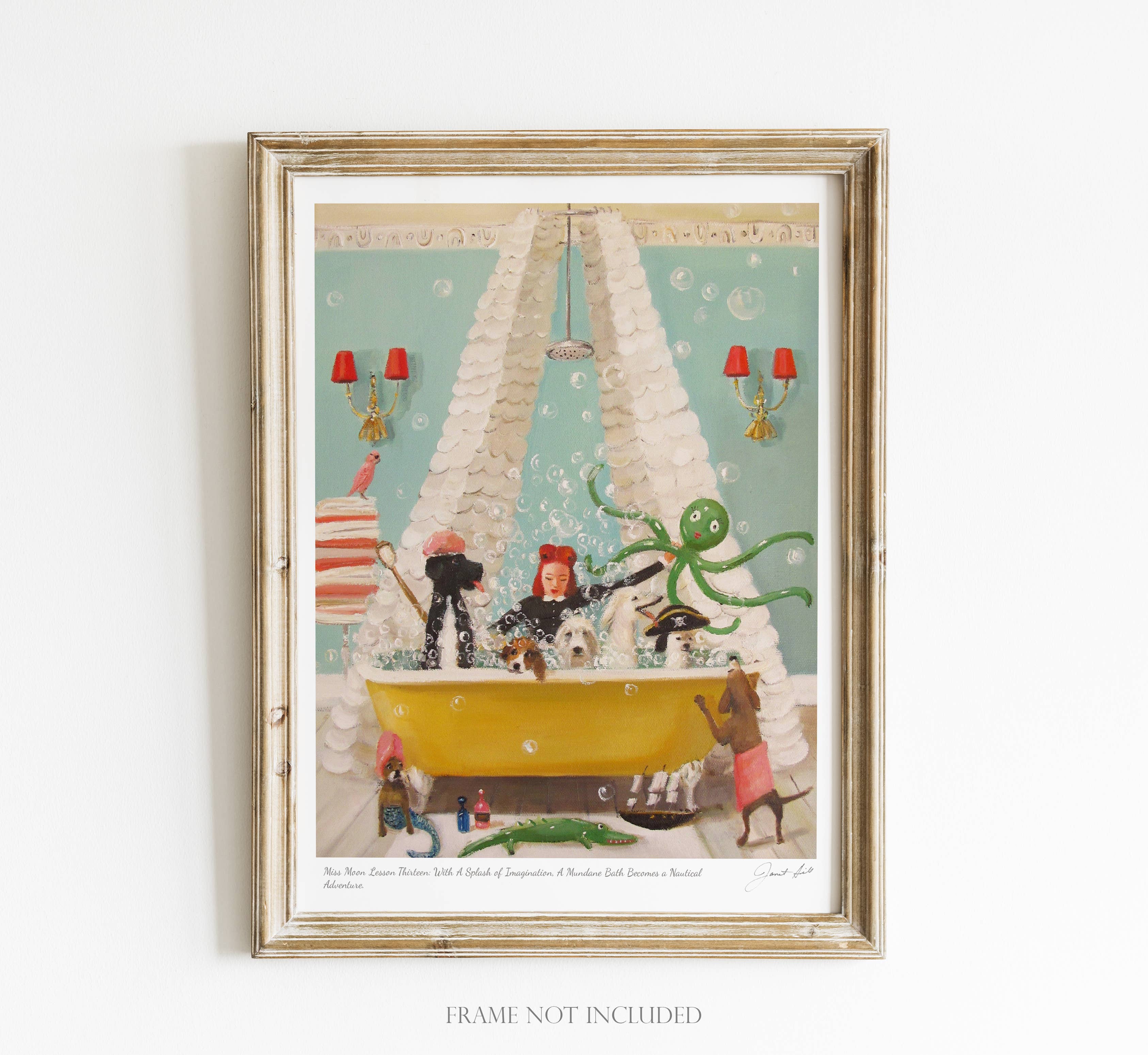 Miss Moon Lesson Thirteen 8.5&amp;quot;x11&amp;quot; Art Print by Janet Hill