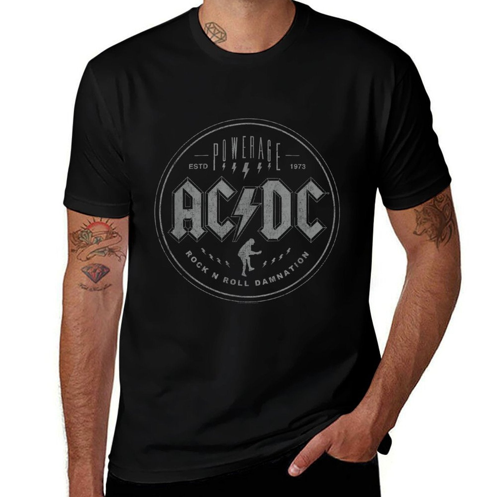 ACDC Rock Music Band Rock N Roll Damnation  Versatile T-Shirt