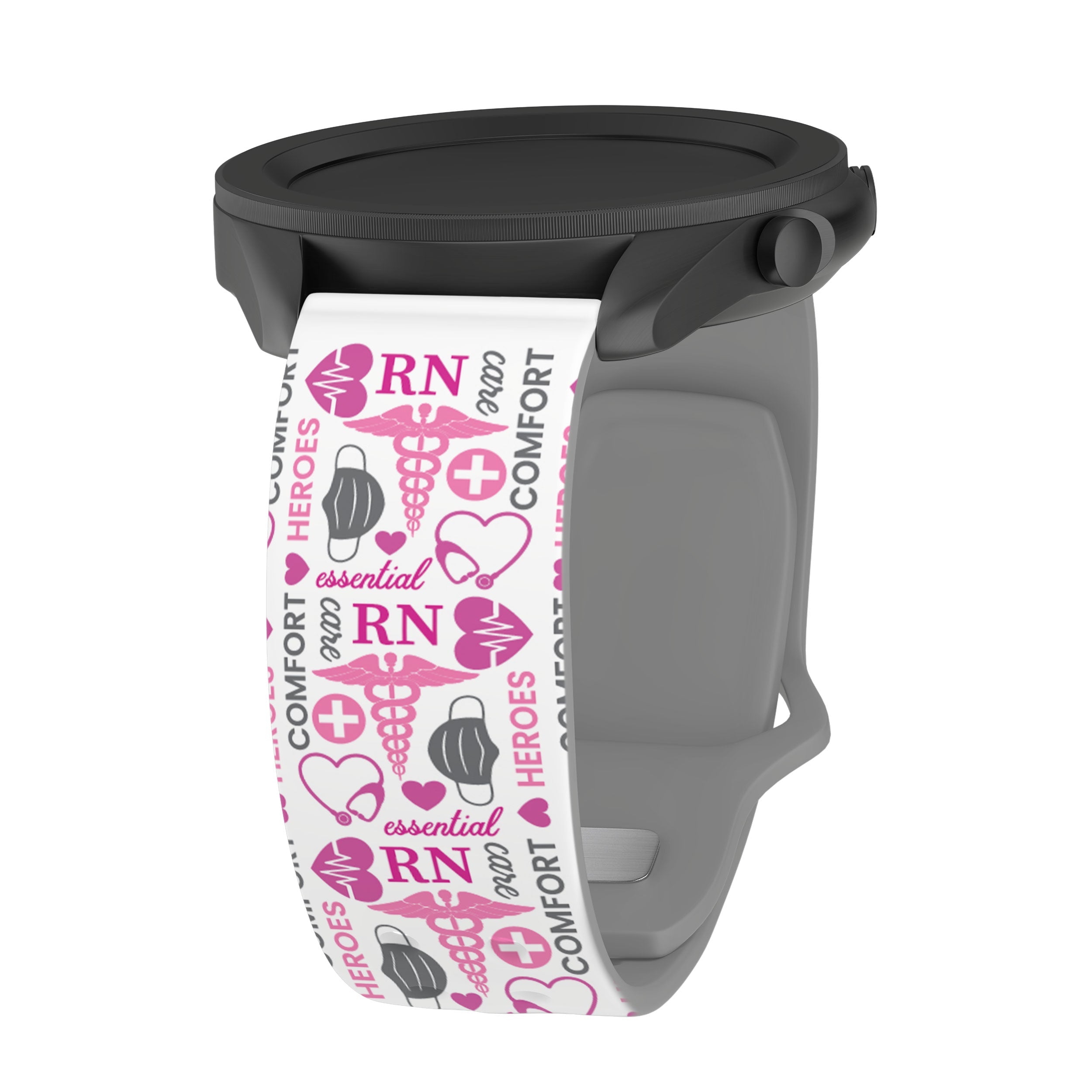 Nursing HD  Watchband for Samsung, Garmin, Fossil, and More for Samsung, Garmin, Fossil, and More