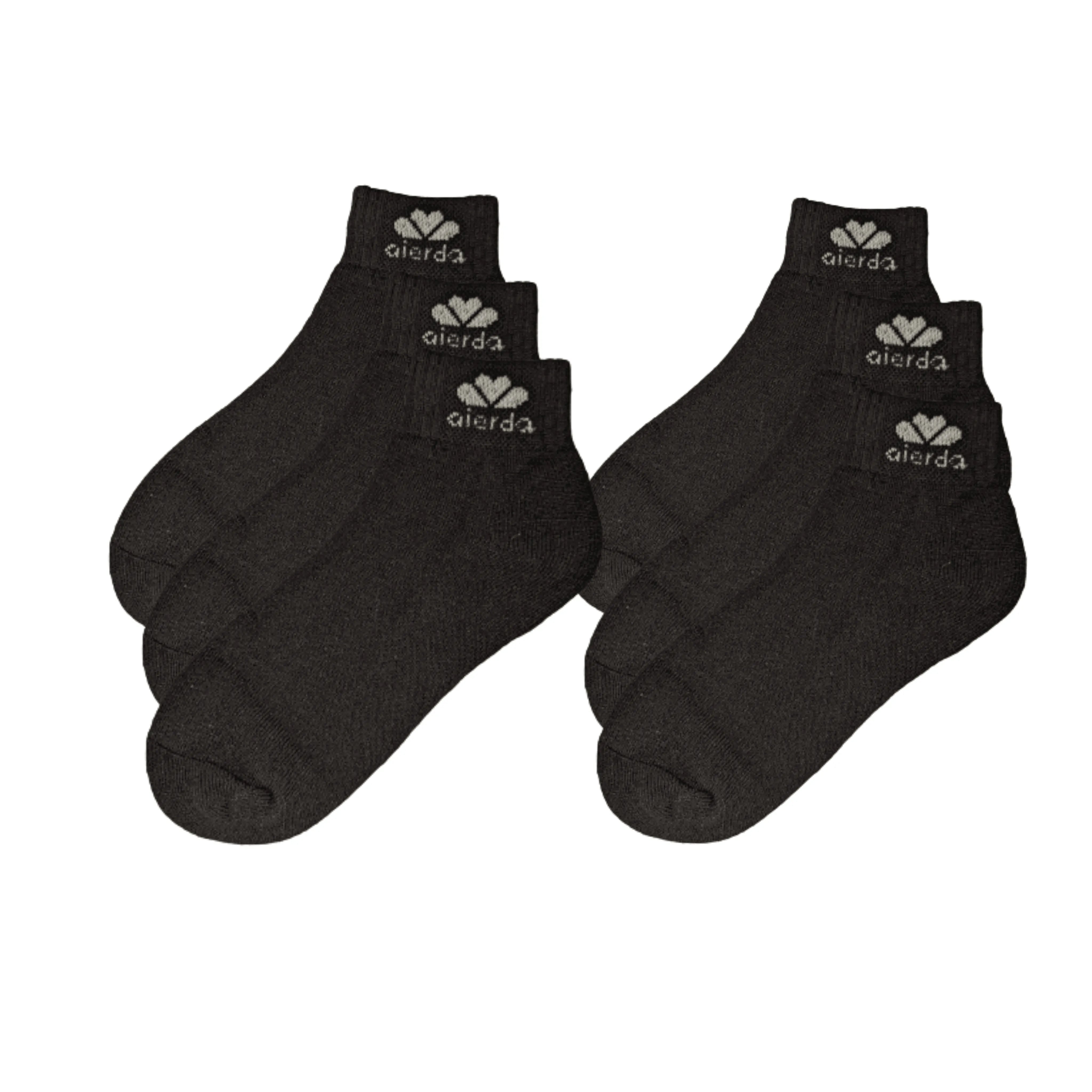 PBG Active Men&amp;#39;s Pure Athlete Socks, Ankle Boot Length, Cotton-Rich, Black/White (6 Pair)
