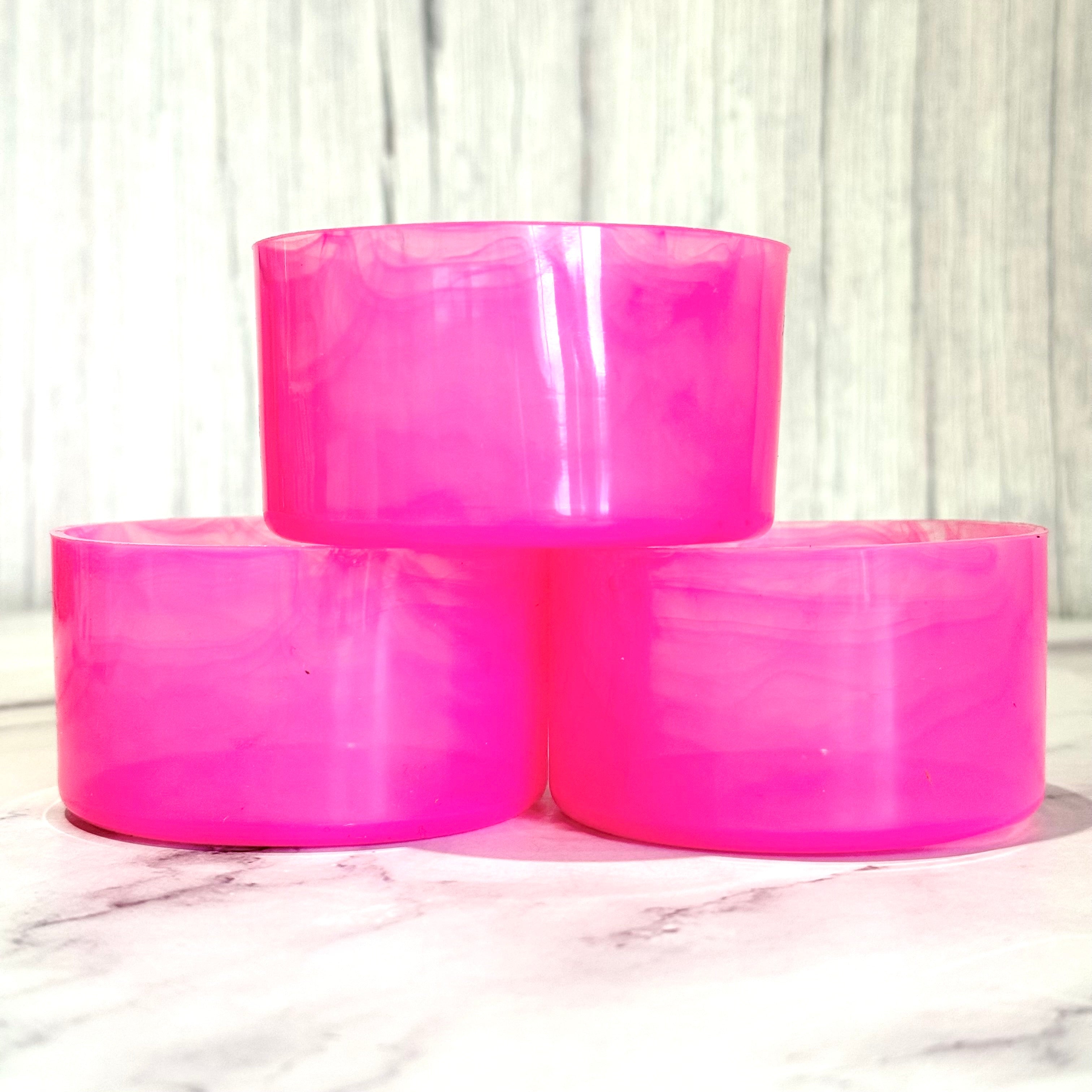 Clear Marble Tinted Hot Pink Tumbler Boot