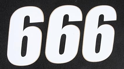 DCOR Individual Numbers 6in. - No.6 - White 45-16-6