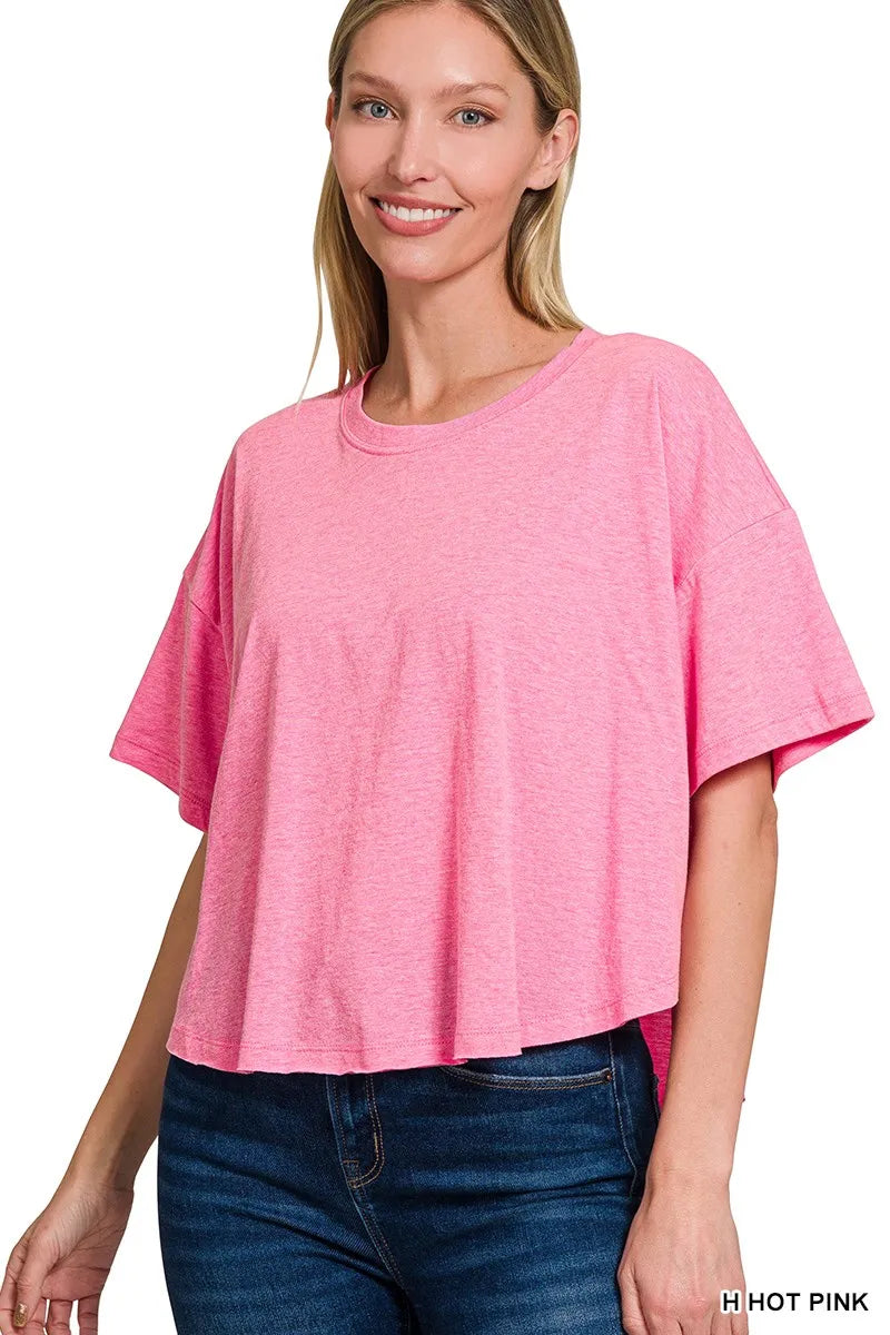 Zenana Cotton Round Neck Short Sleeve T-Shirt