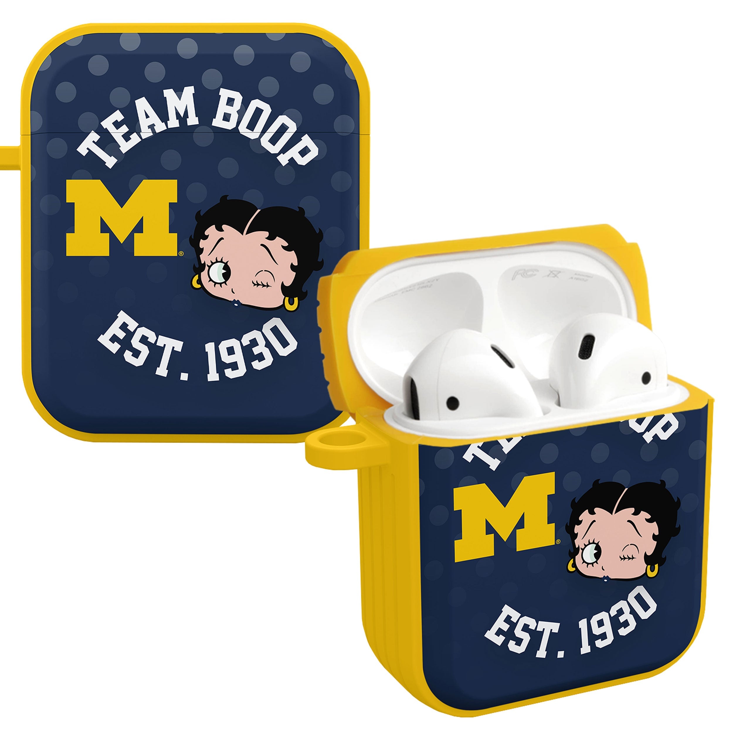 Michigan Wolverines X Betty Boop HDX Apple AirPods Gen 1 &amp;amp; 2 Case Cover