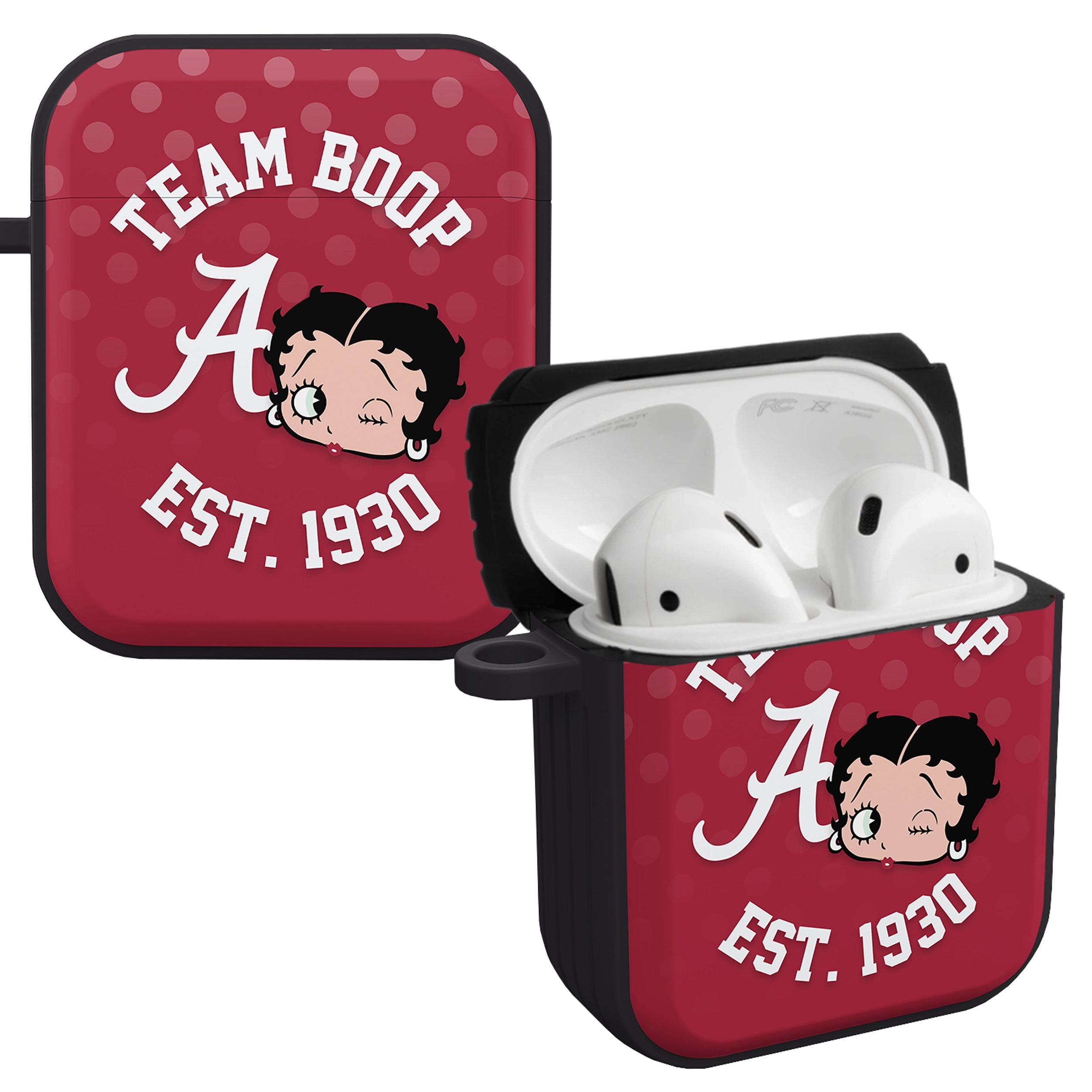 Alabama Crimson Tide X Betty Boop HDX Apple AirPods Gen 1 &amp;amp; 2 Case Cover