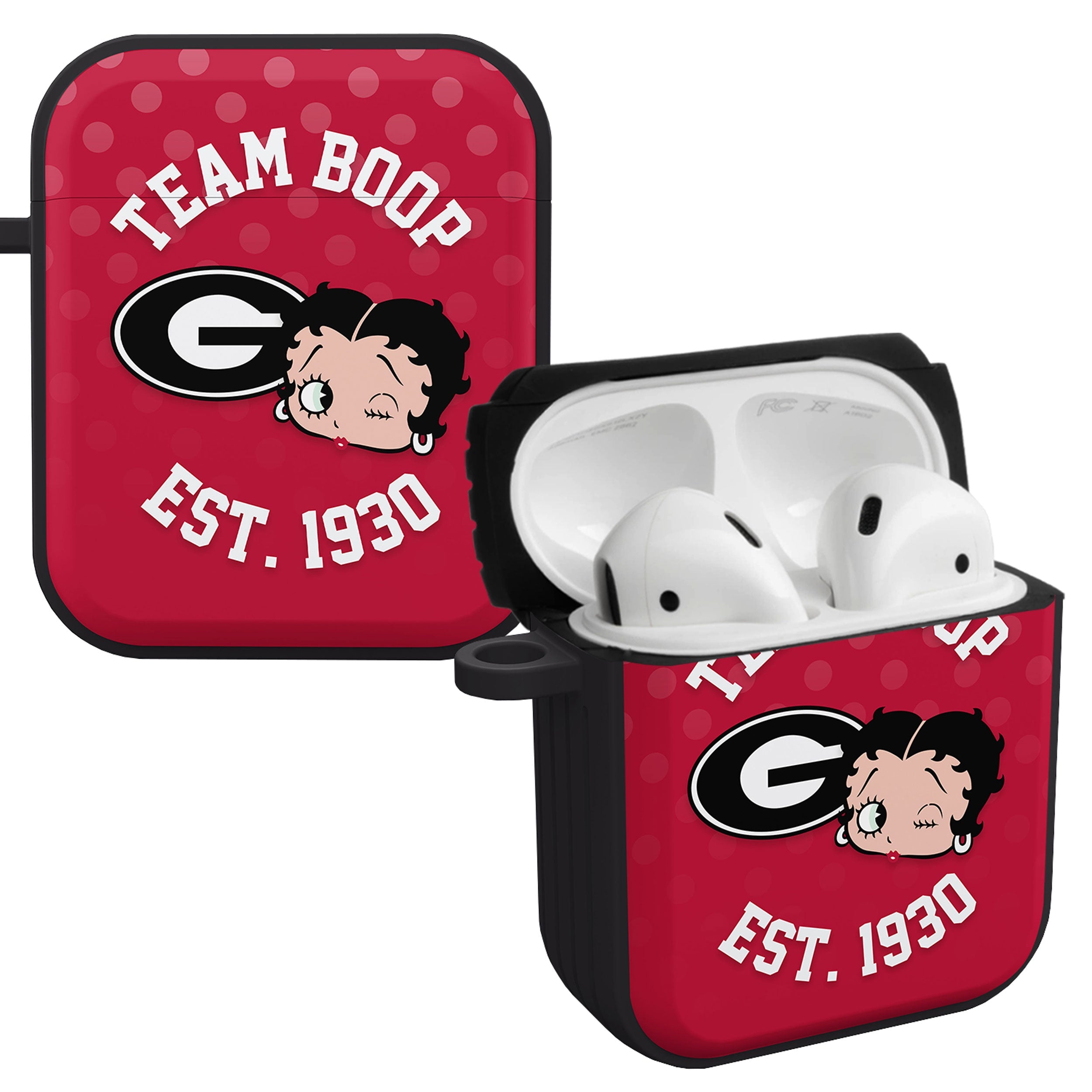 Georgia Bulldogs X Betty Boop HDX Apple AirPods Gen 1 &amp;amp; 2 Case Cover
