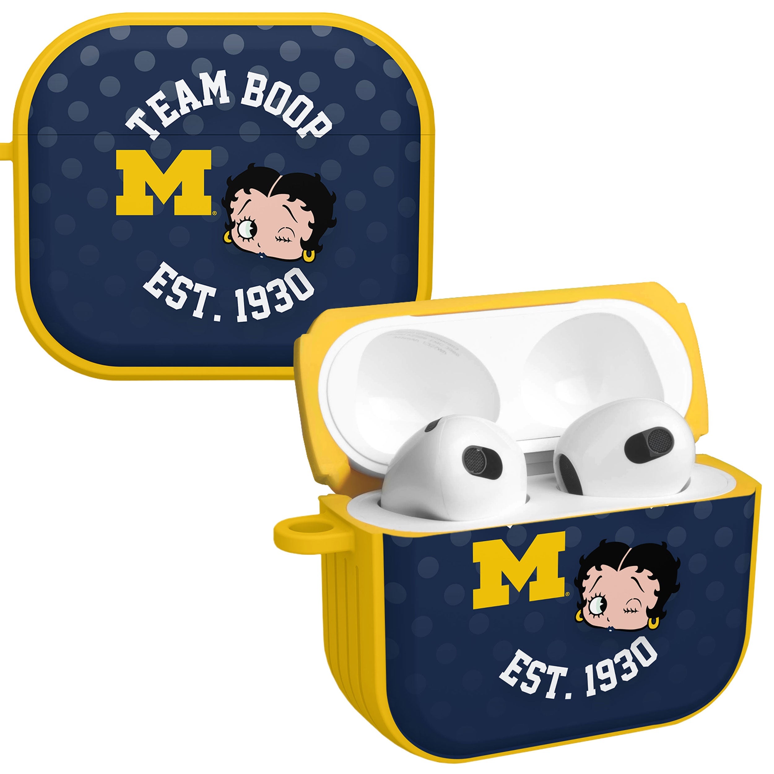 Michigan Wolverines X Betty Boop HDX Apple AirPods Gen 3 Case Cover