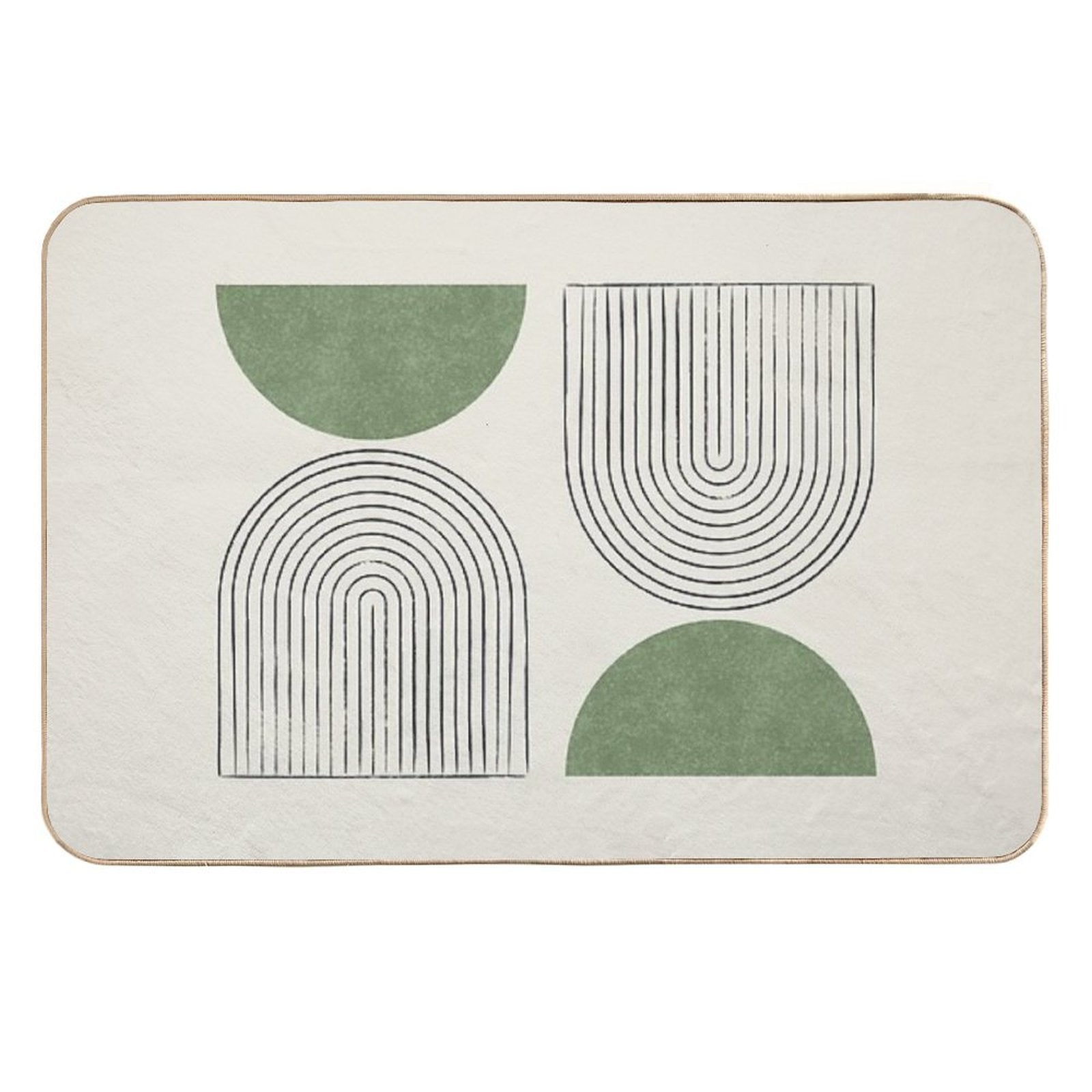 Arch Balance Green - Mid Century Modern  Toxin-Free Bath Mat
