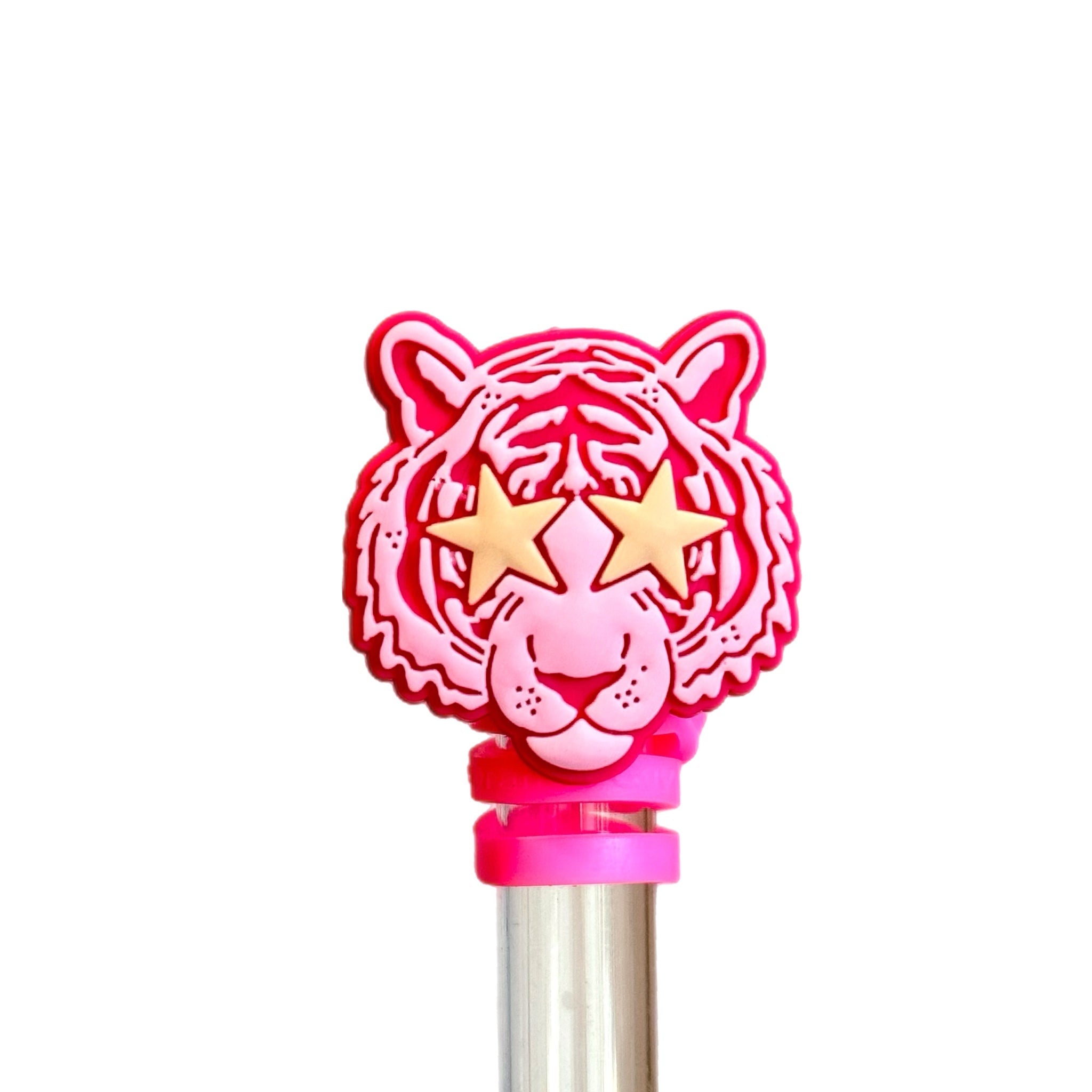 PINK TIGER STRAW TOPPER