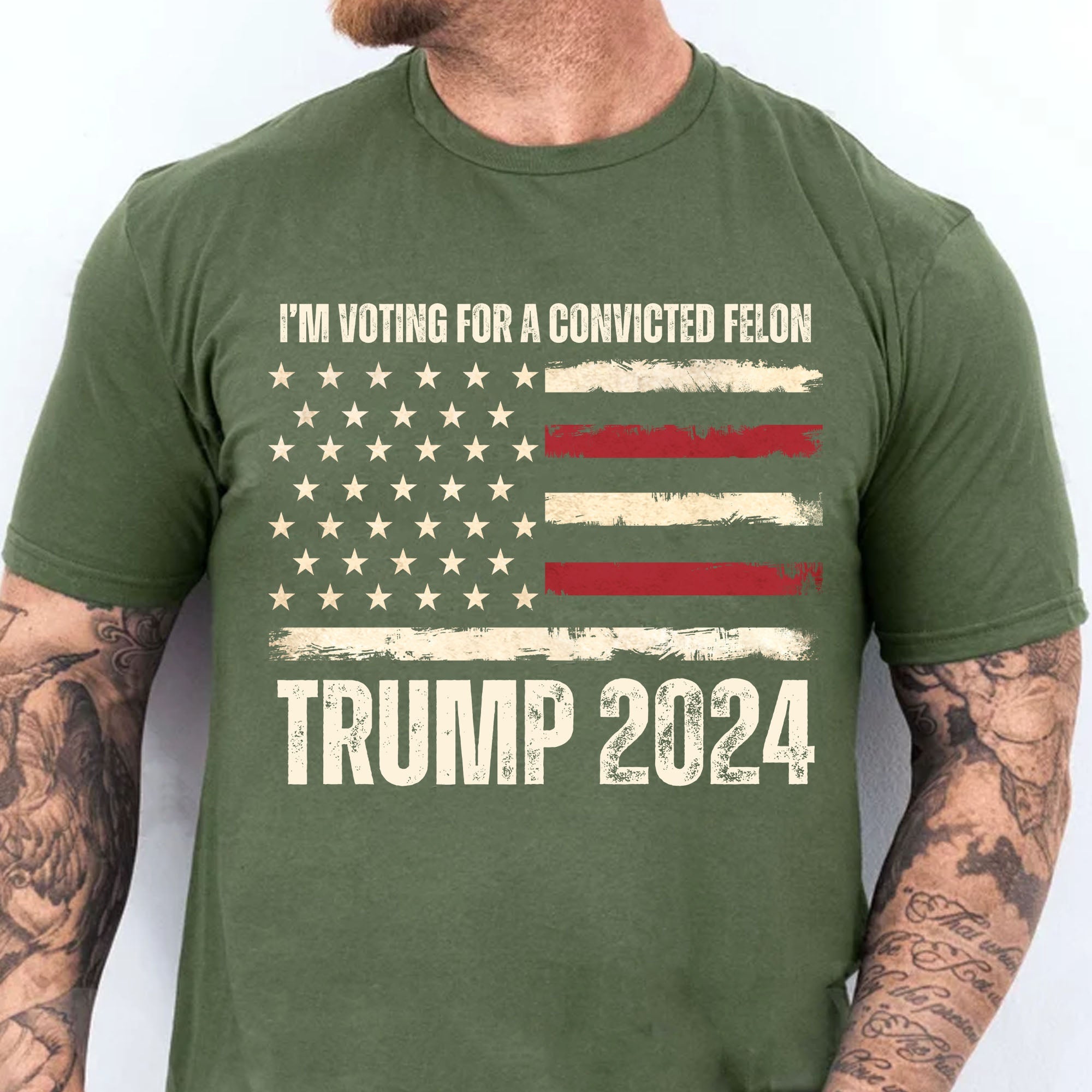 I&amp;#39;m Voting For A Convicted Felon Unisex Shirt | Trump 2024 Shirt | I&amp;#39;m Voting For The Felon Shirt | Shirt Dark C1057 - GOP