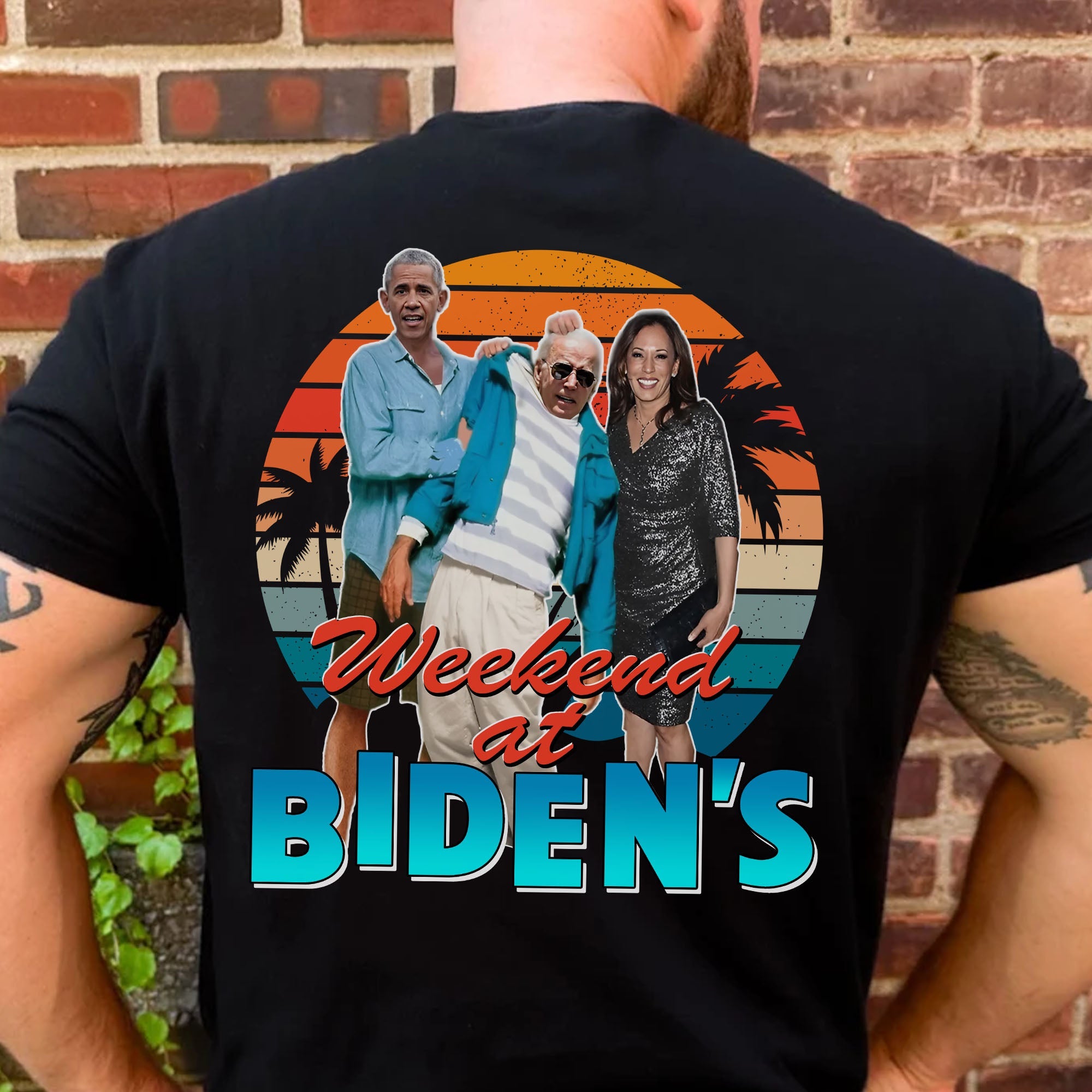Weekend at Biden&amp;#39;s Unisex Shirt | Anti Biden Shirt | Republican Shirt | Trump Supporters Backside Shirt Dark C1098 - GOP
