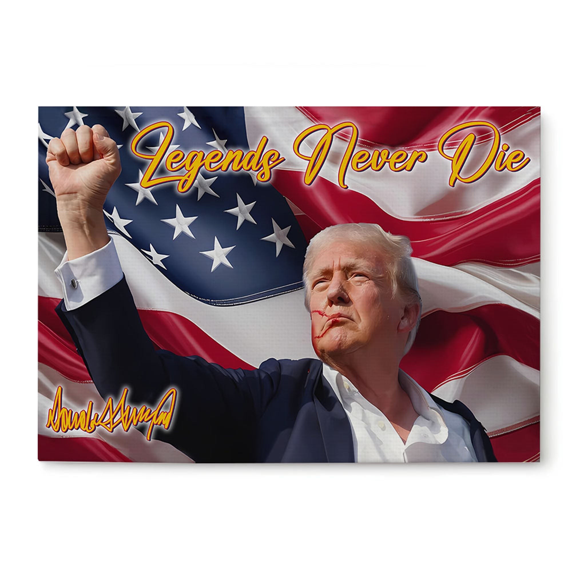 Legends Never Die | Trump Fight 2024 Canvas | Trump Pennsylvania Rally | Trump Fight Picture Frame Poster C1165 - GOP