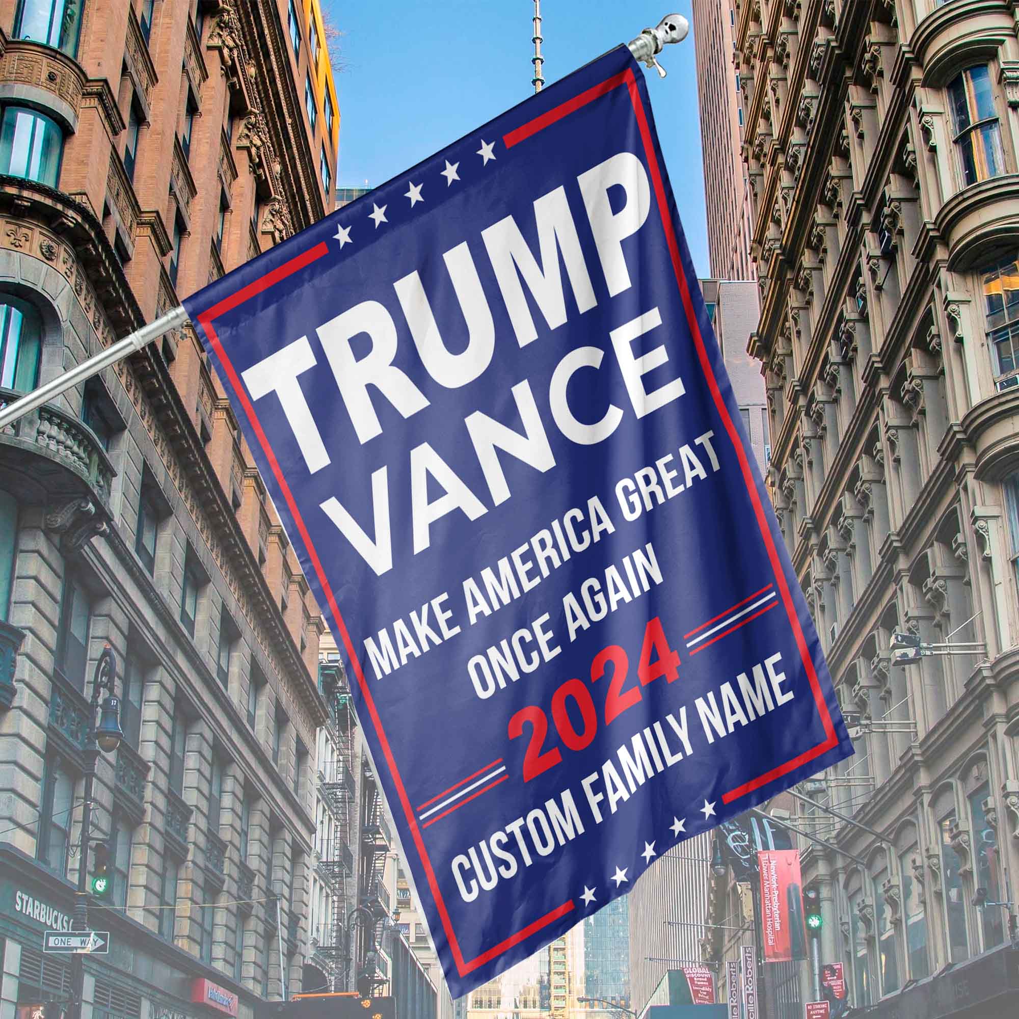 Trump Vance 2024 Make America Great Once Again Flag | Trump 2024 Flag | JD Vance Flag | Trump Supporters Garden Flag House Flag T1182 - GOP