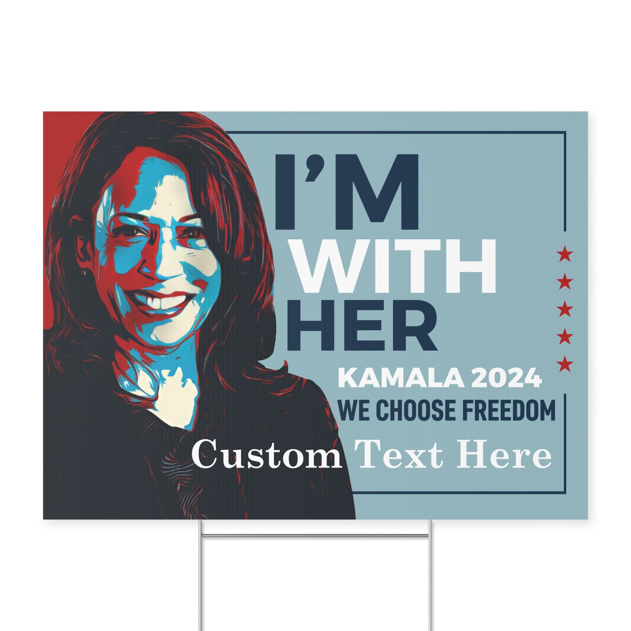 I&amp;#39;m With Her Kamala 2024 Yard Sign | Kamala Harris 2024 Yard Sign | Democrat Yard Sign T1249 - KH2